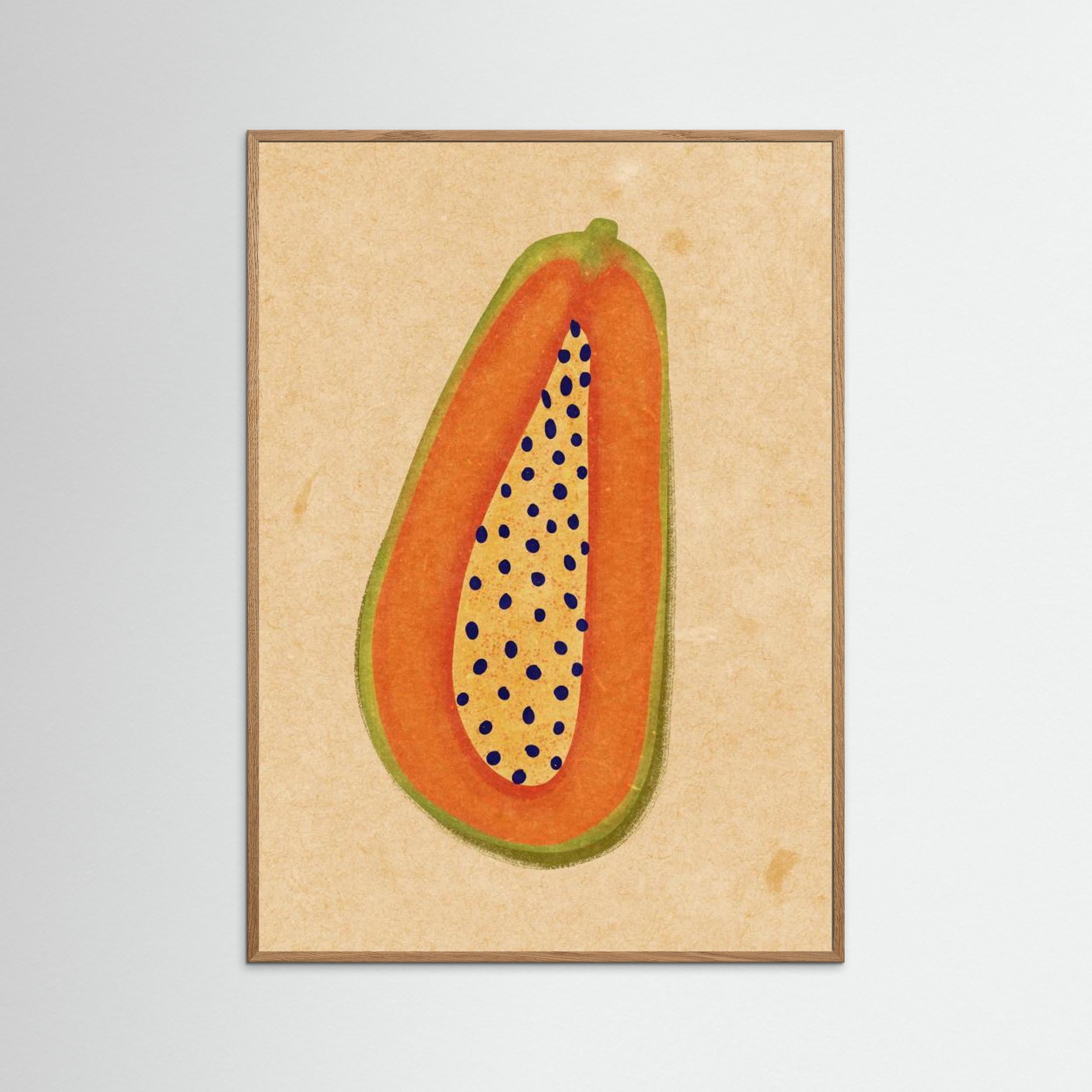 Simple papaya by Raissa Oltmanns Fine Art Paper 