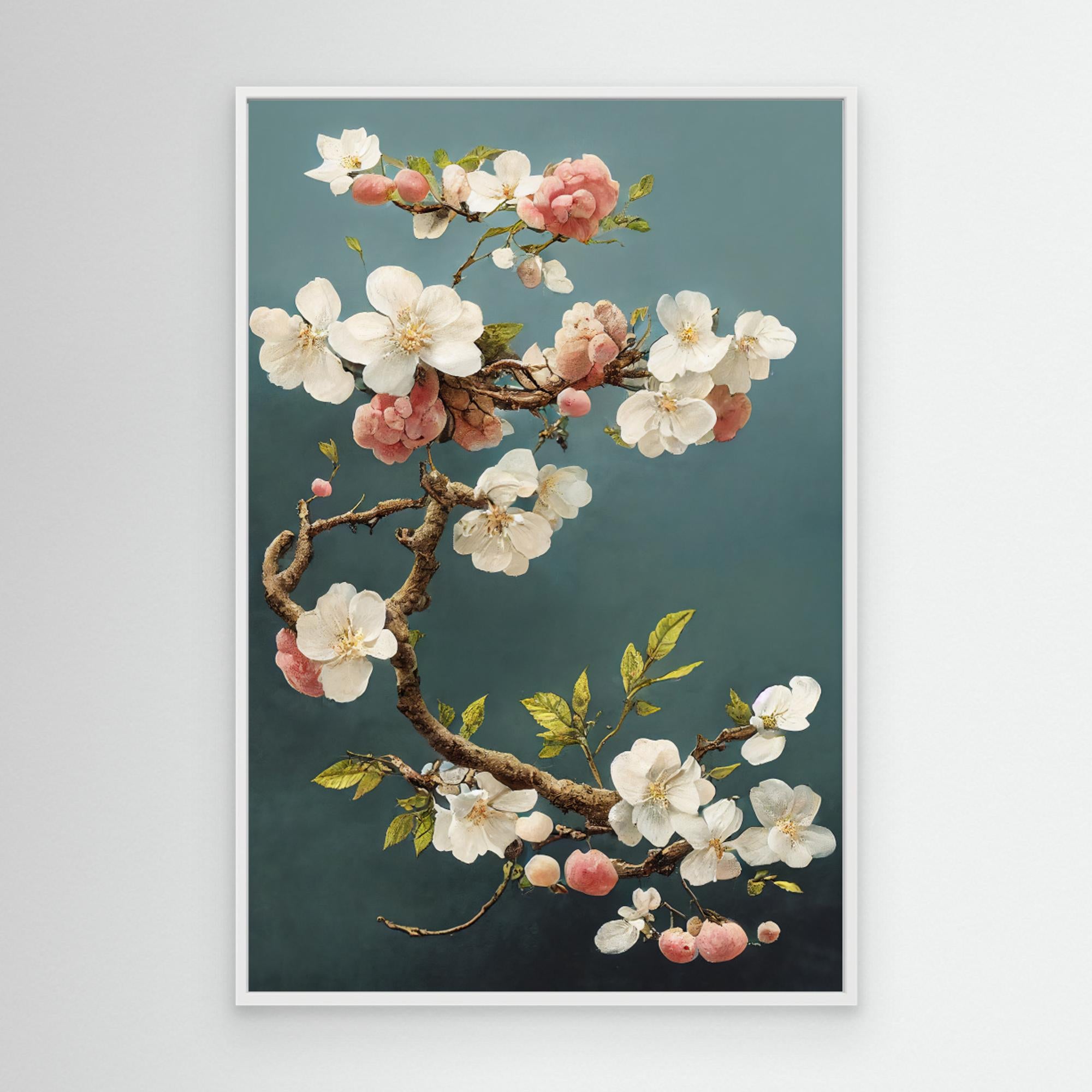 White Cherry Blossoms by Treechild Canvas