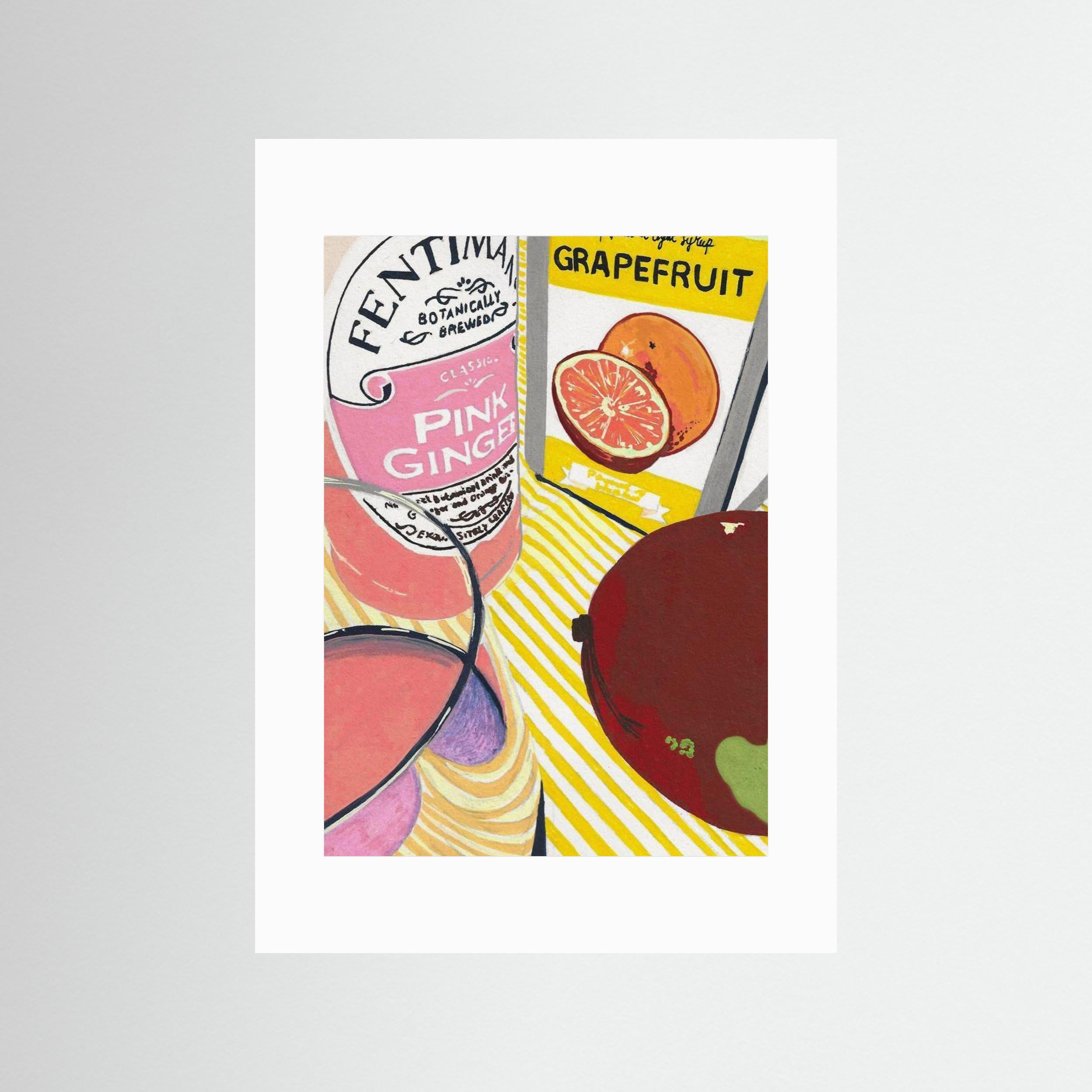 Fentimans Pink Ginger by Studio Mandariini Fine Art Paper 