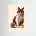 Chat Tennis by Florent Bodart Fine Art Paper