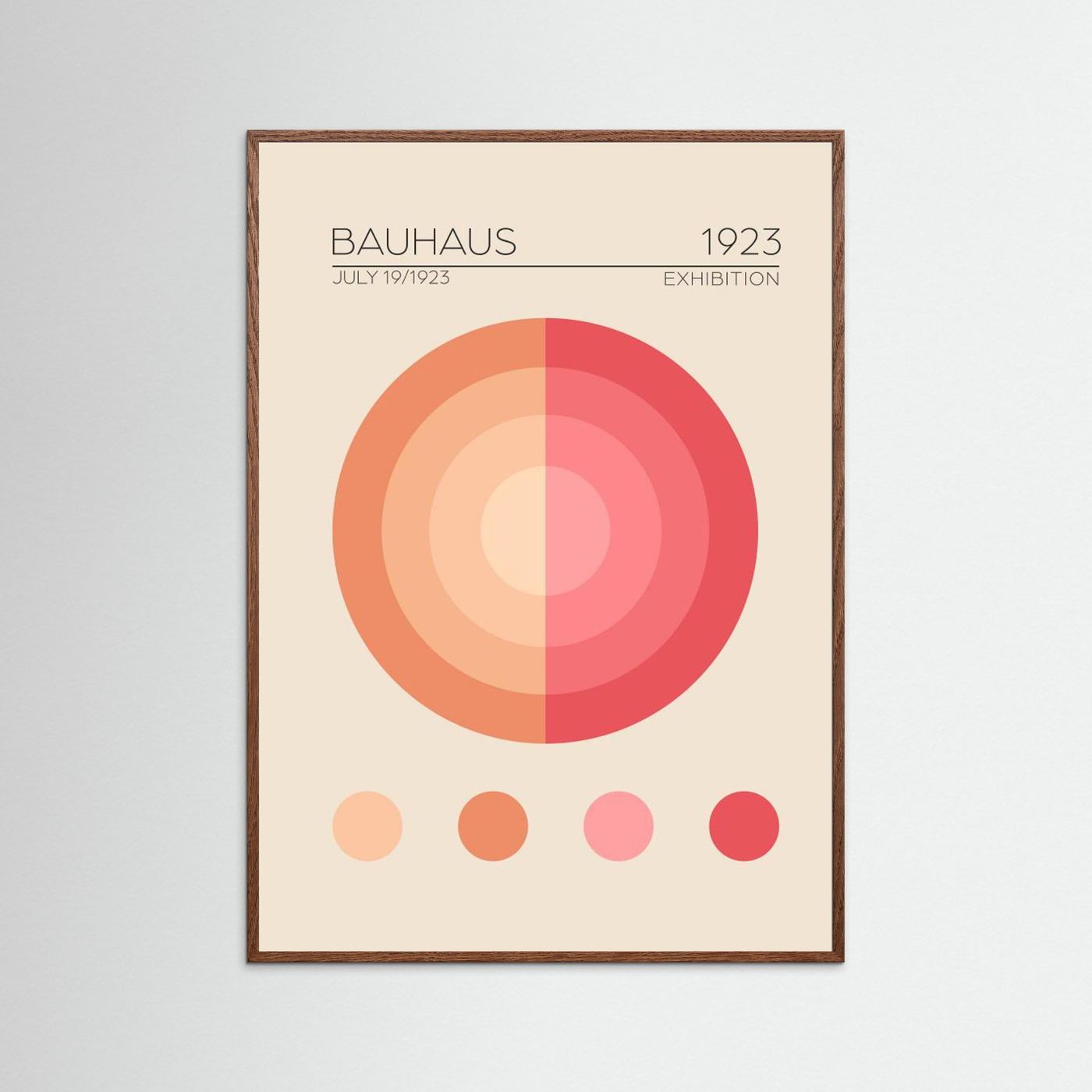 Bauhaus Pembe Daire by Emel Tunaboylu Fine Art Paper 