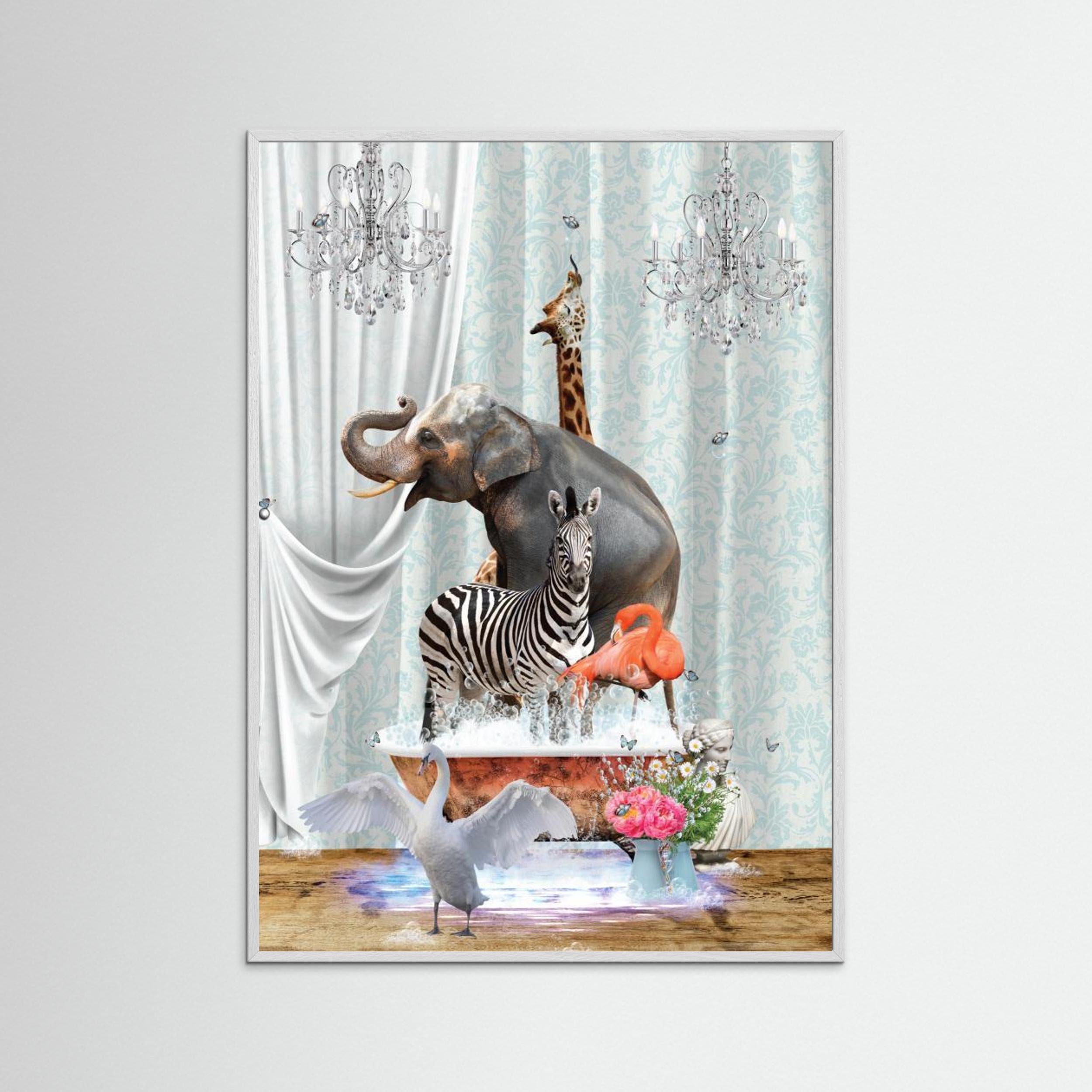 Family Time &amp; Bubbles by Sue Skellern Fine Art Paper 