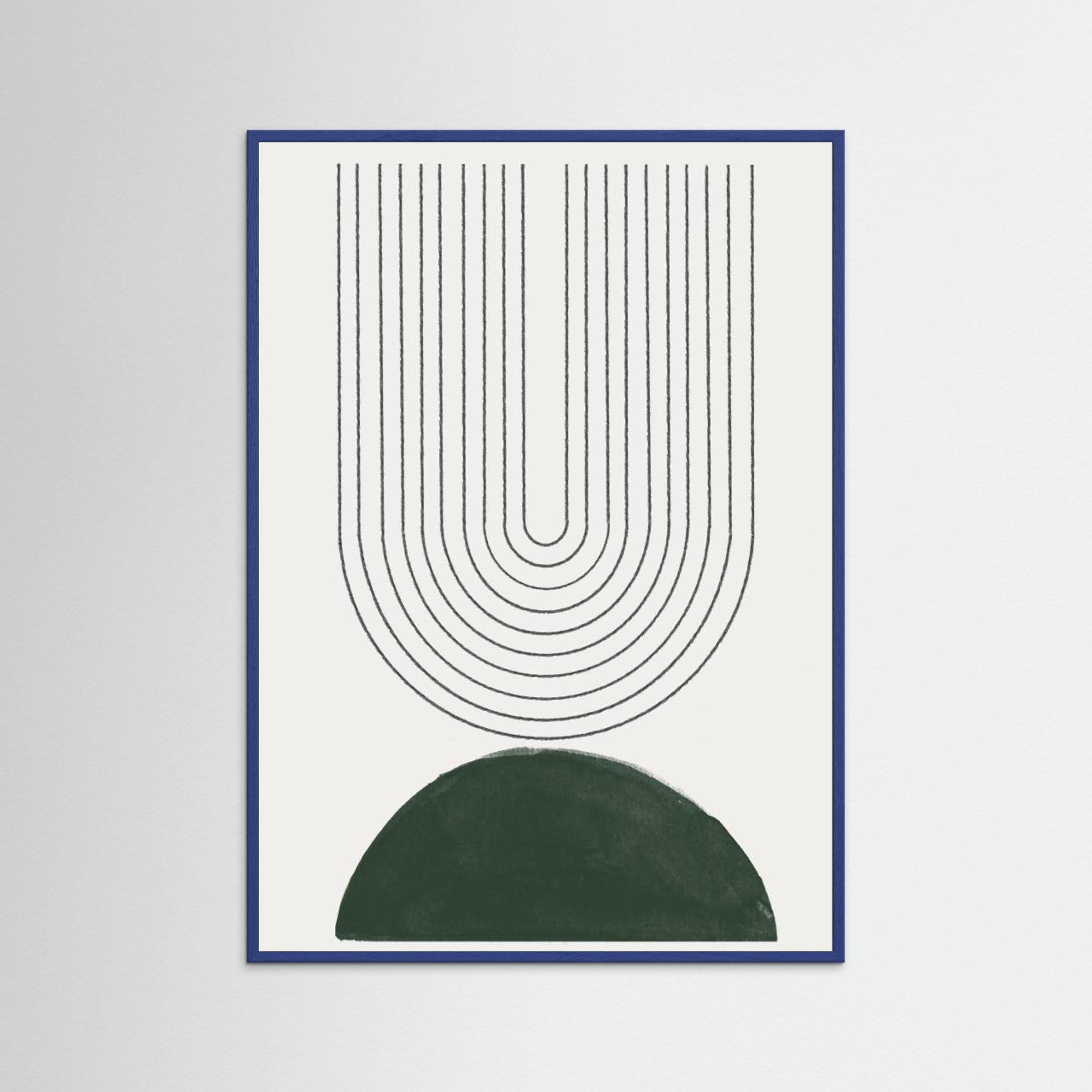 Green Mid Century Modern No.5 by The Miuus Studio Fine Art Paper 