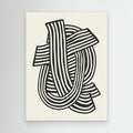 Striped Abstract In Black by Little Dean Canvas