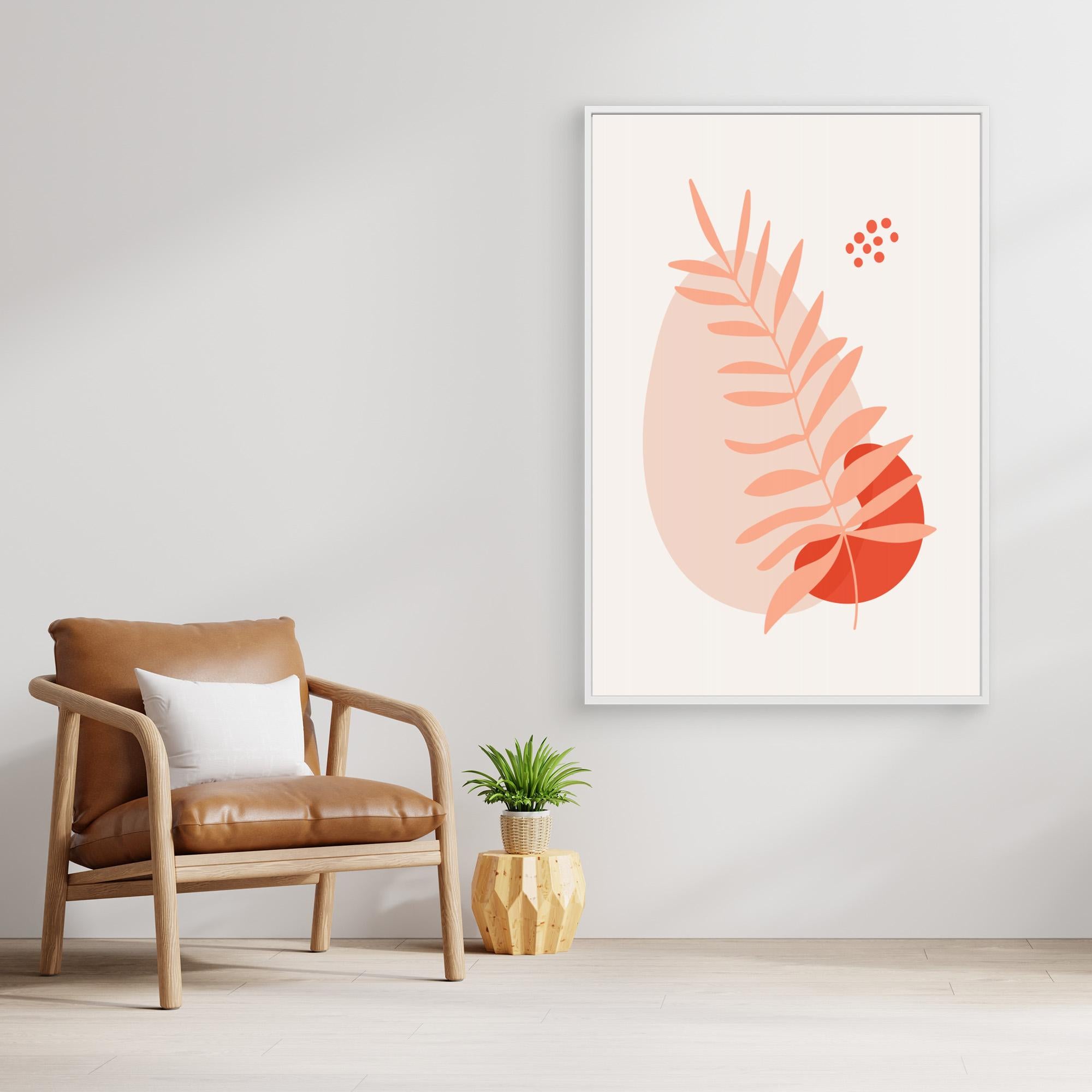 Abstract Botanical Boho Leaves 64 by Dina Dankers Canvas