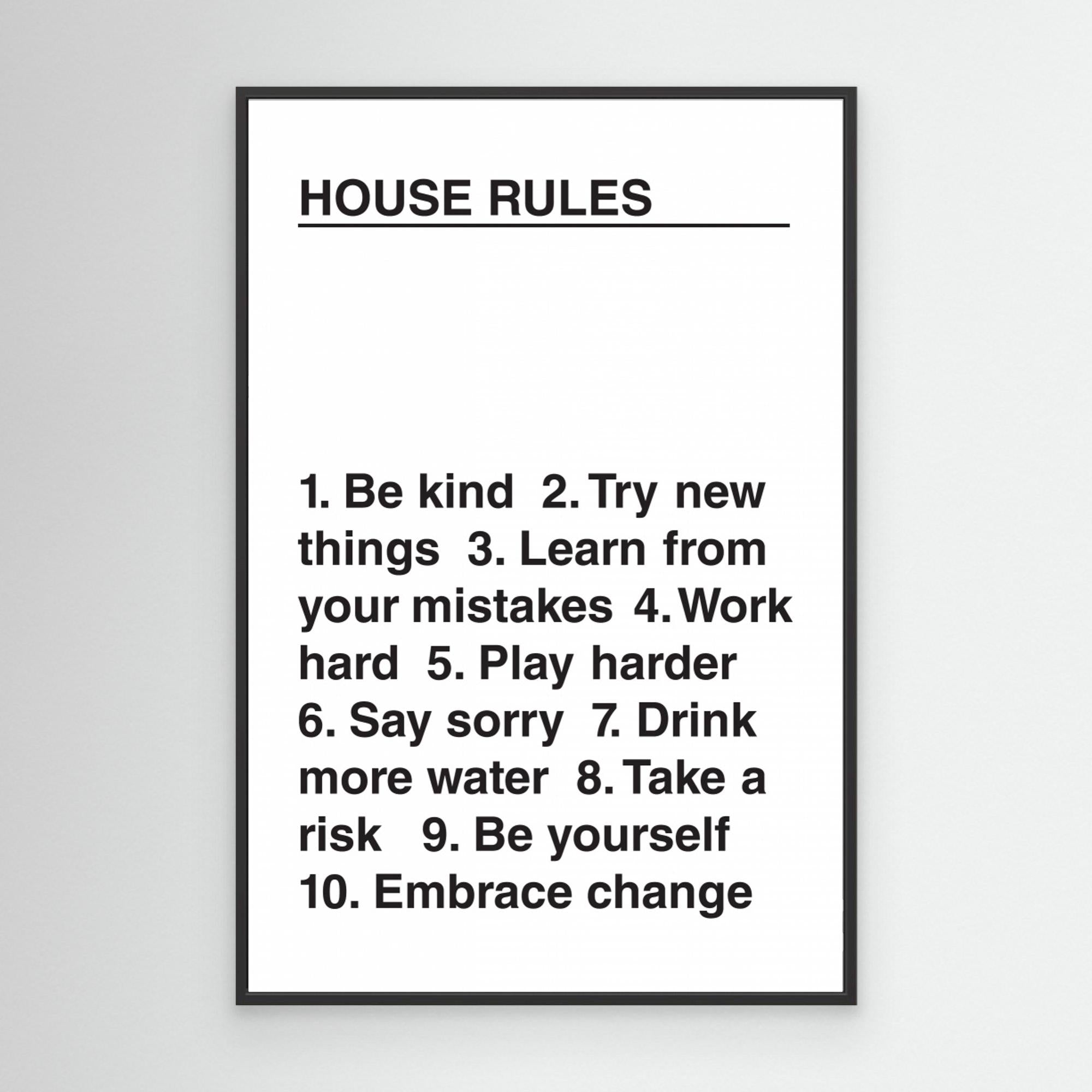 House Rules by Frankie Kerr Dineen Canvas