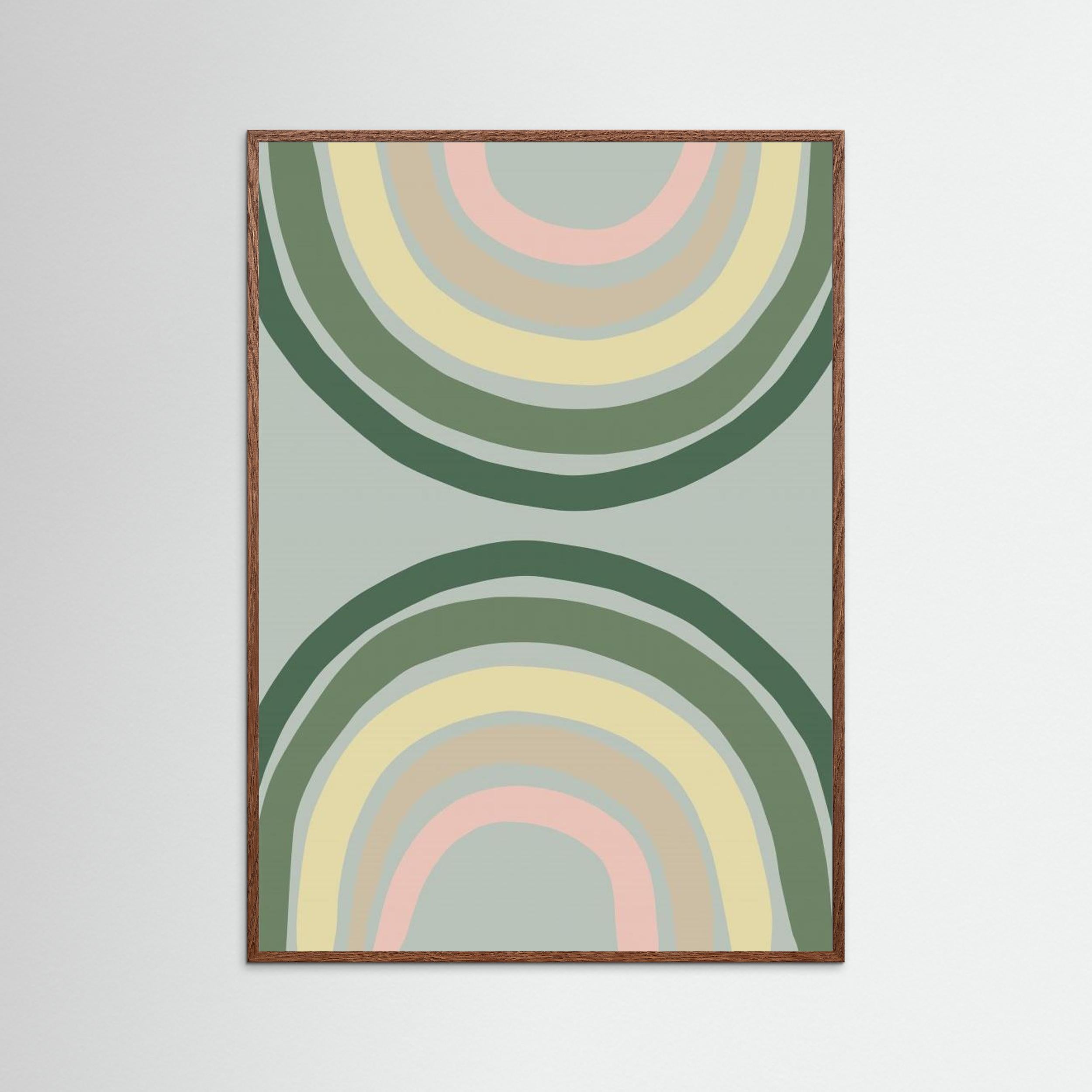 Double Rainbow Green by Pictufy Studio Fine art Paper