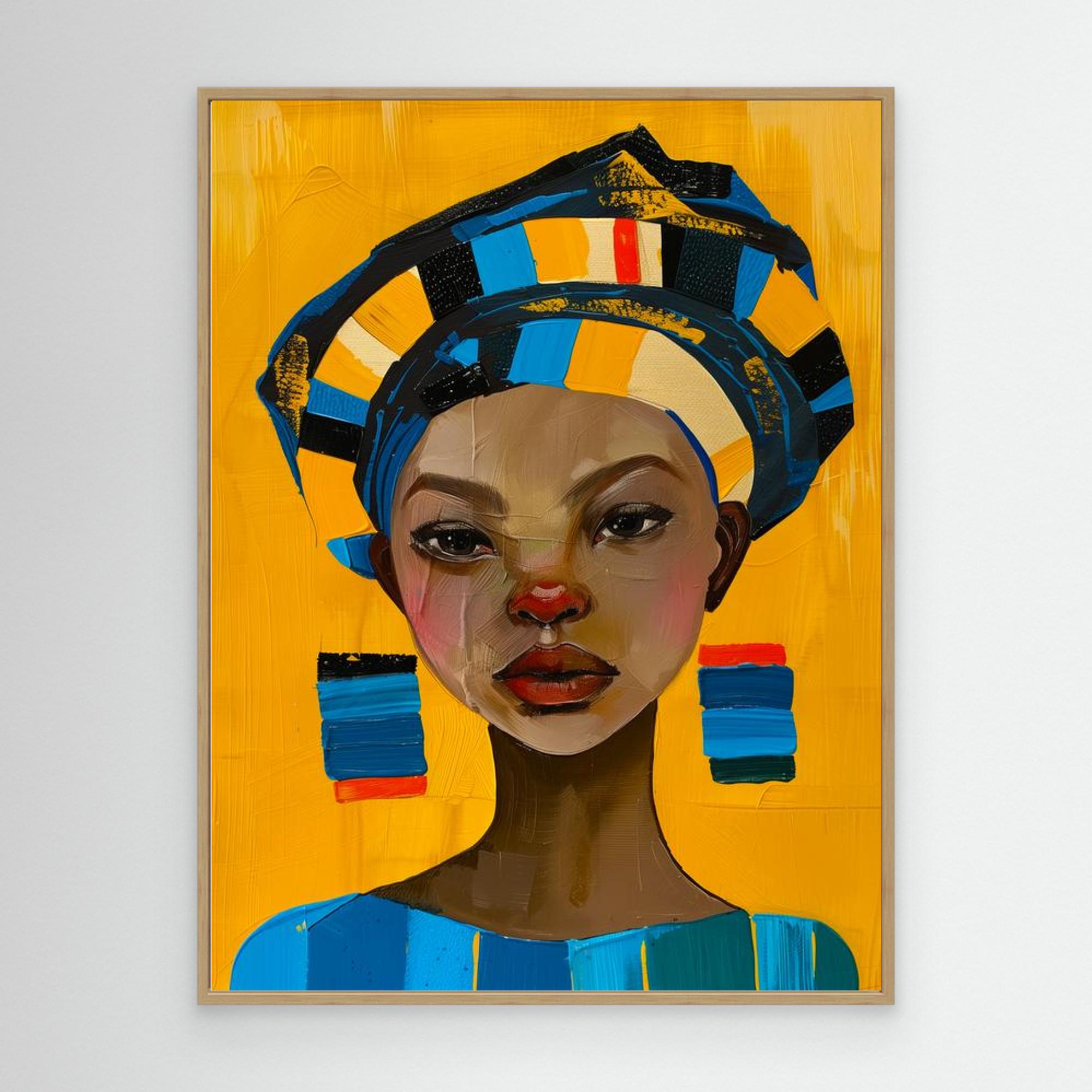 African Beauty By The Frame Gain Canvas