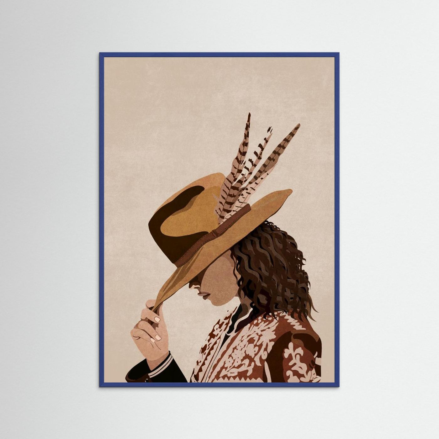 Brunette by Emel Tunaboylu Fine Art Paper