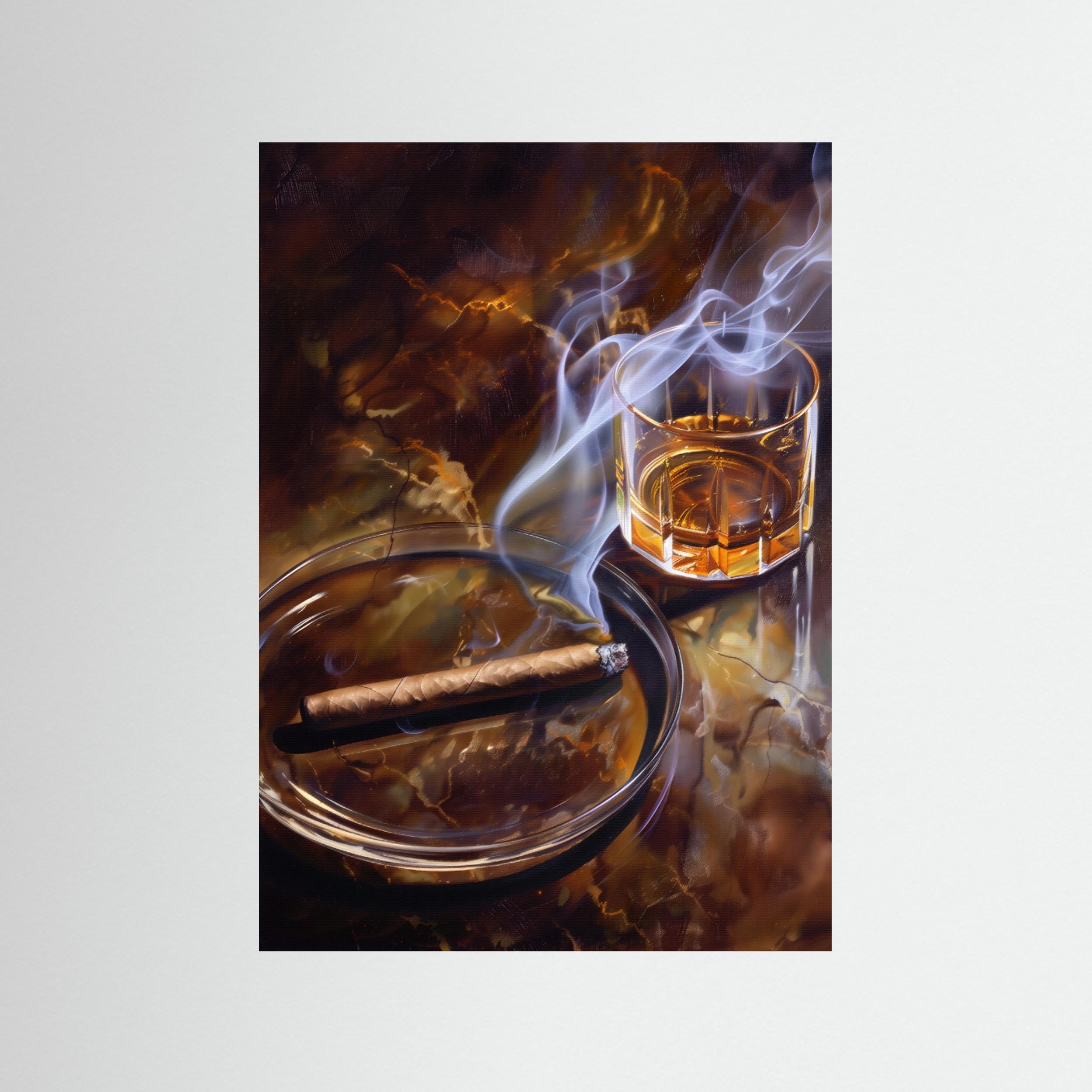 Whiskey and cigar by Andreas Magnusson Fine Art Paper 