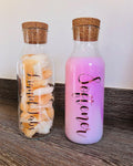 Personalised Custom Any Wording Clear Glass Cork Storage Laundry Jar Bottle Sticker Label For 1L Bottle (No Bottles Included)-0