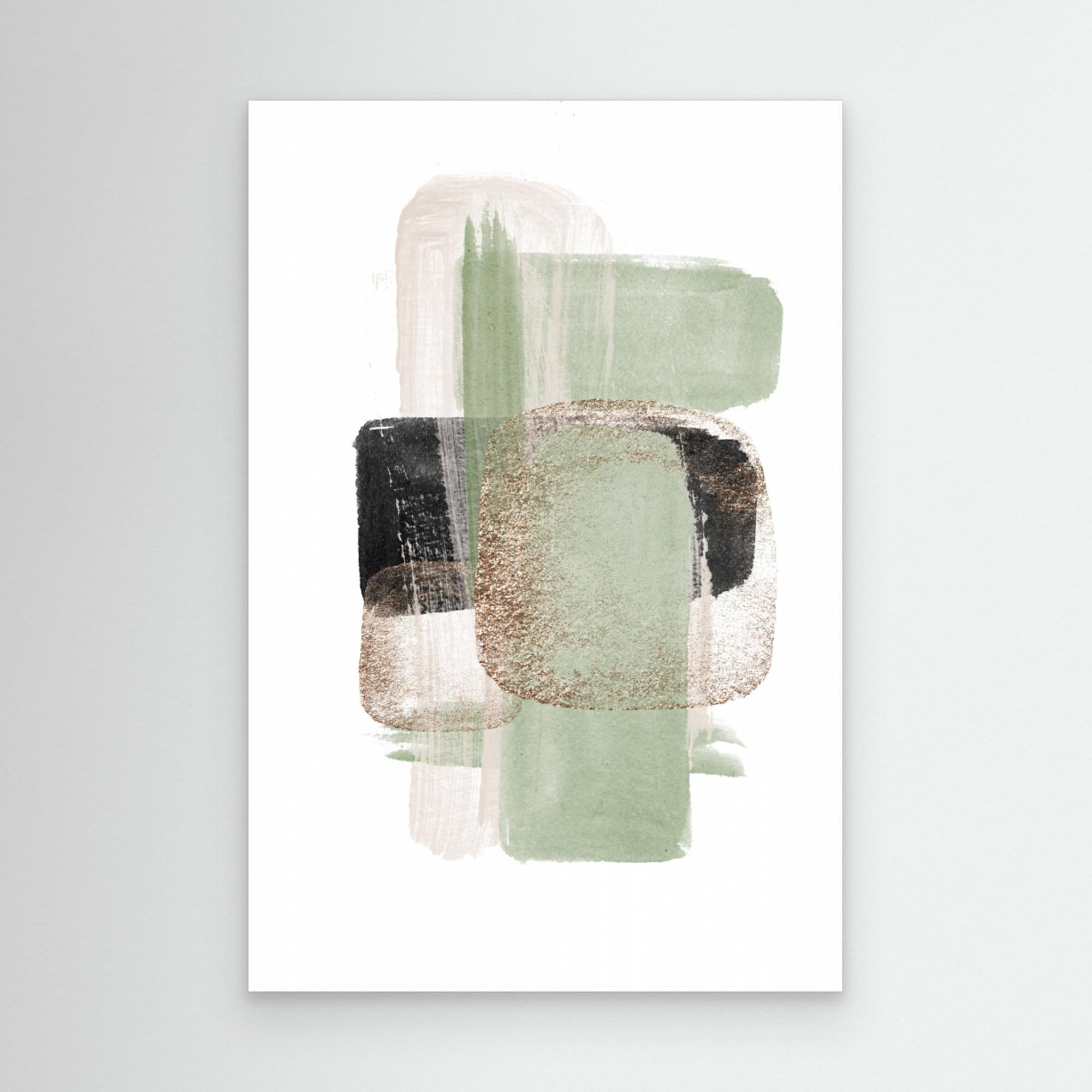 Simple Green-1 by Sally Ann Moss Canvas