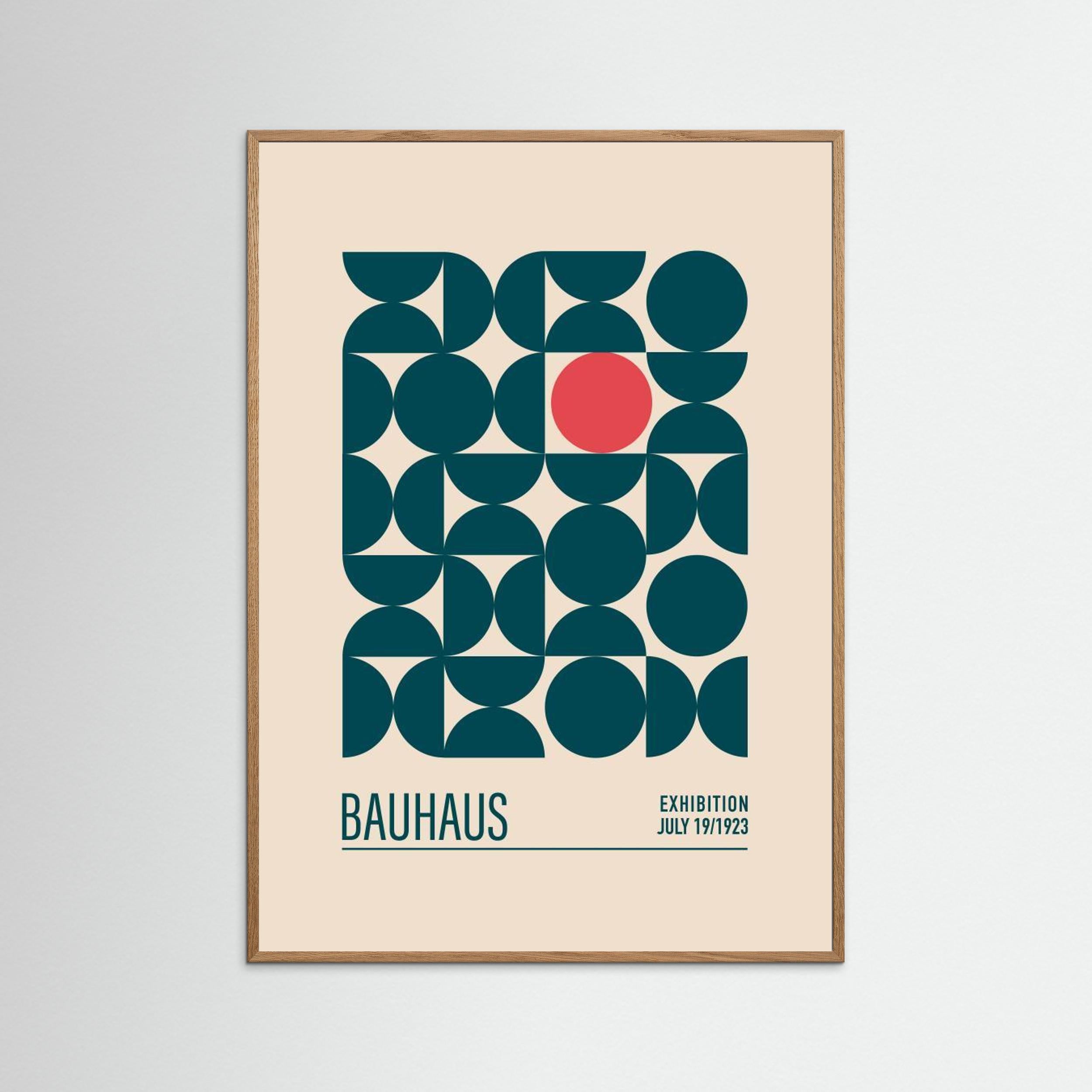 Bauhaus Mavi Kureler by Emel Tunaboylu Fine Art Paper 