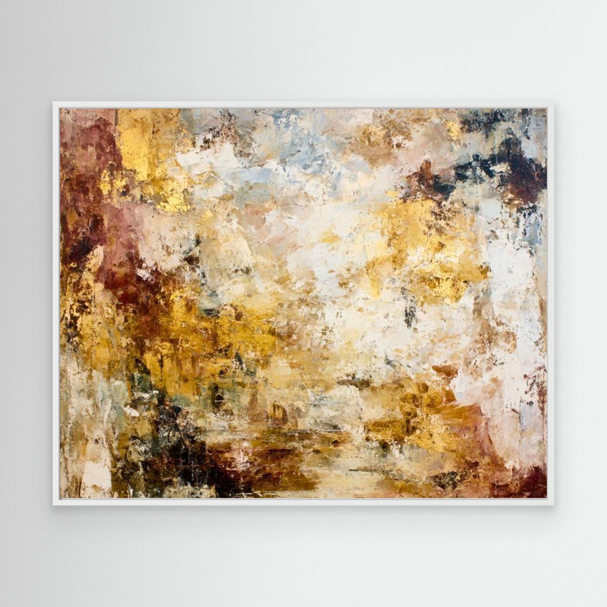 Burning Gold No.2 By Natty Jaxxx The Frame Gain Canvas