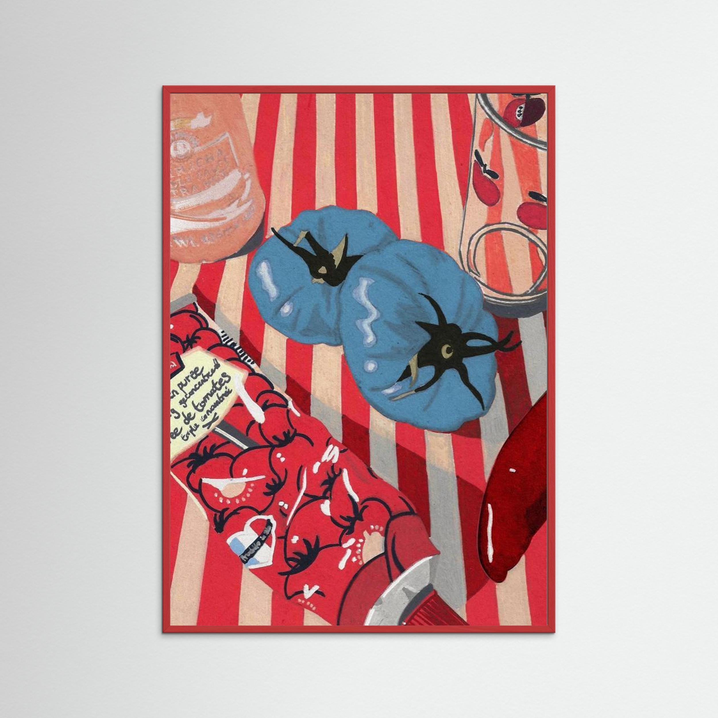 Blue Tomatoes by Studio Mandariini Fine Art Paper 