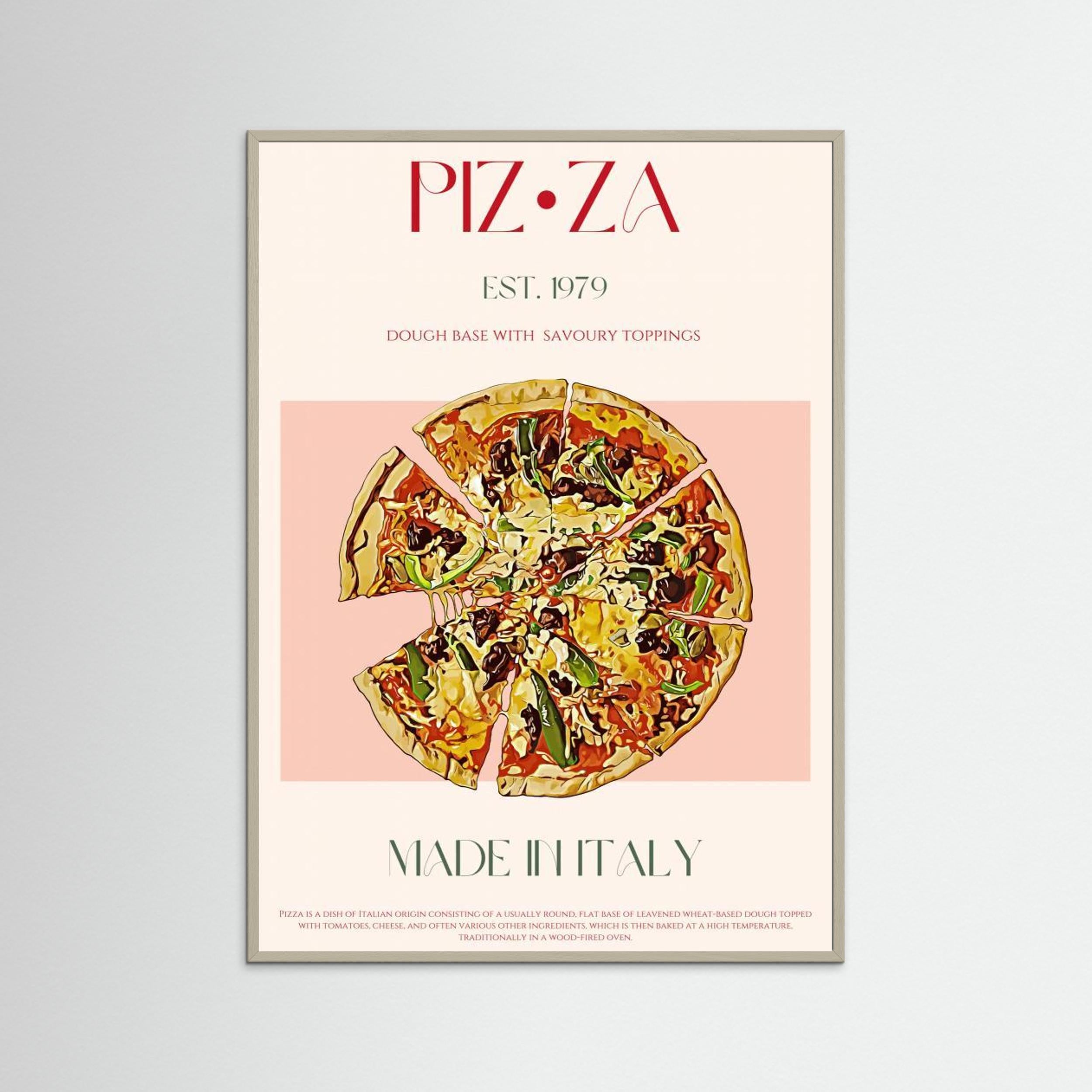 Pizza by Nazma Khokhar Fine Art Paper 