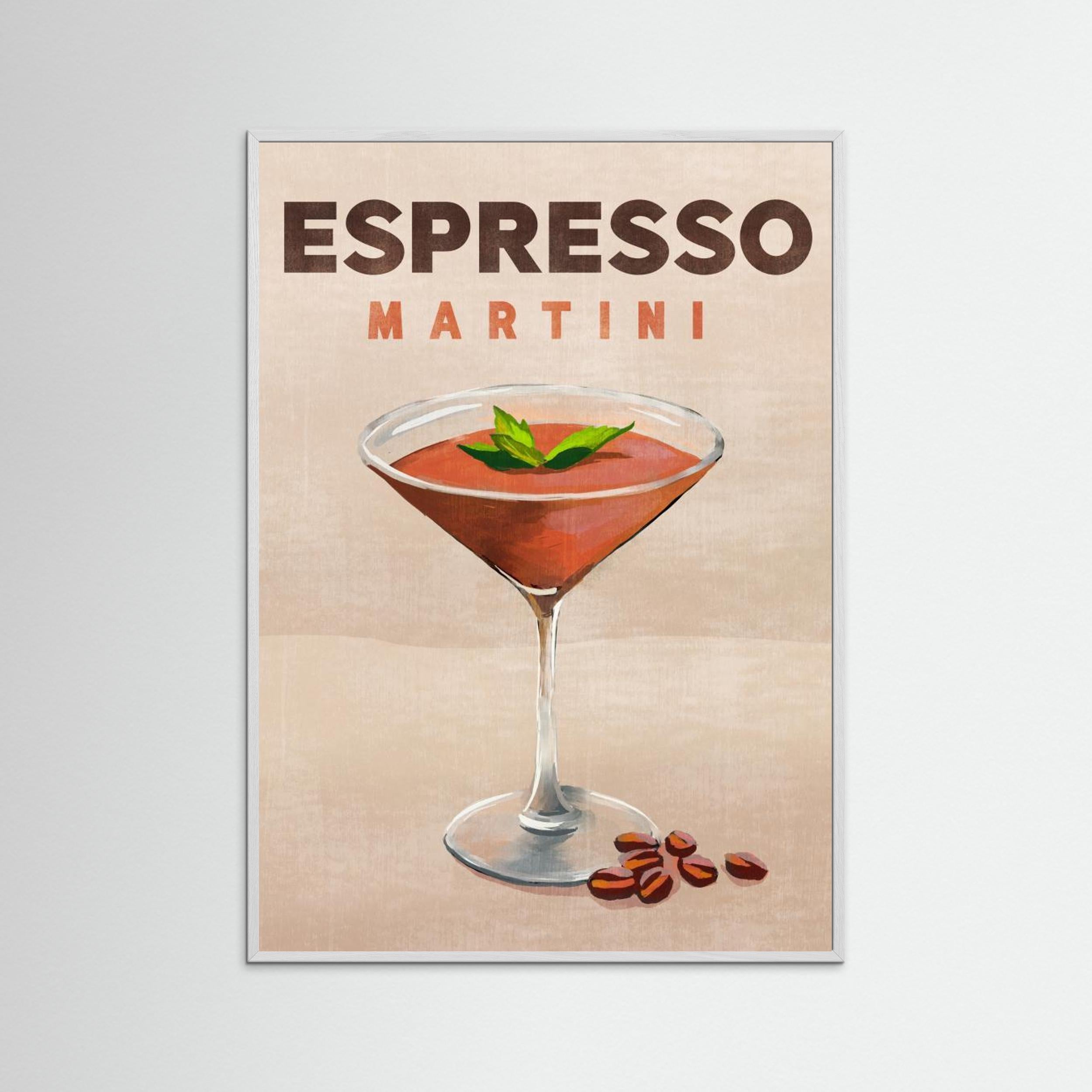 Espresso Martini Cocktail Bar Decor by The Whiskey Ginger Fine Art Paper
