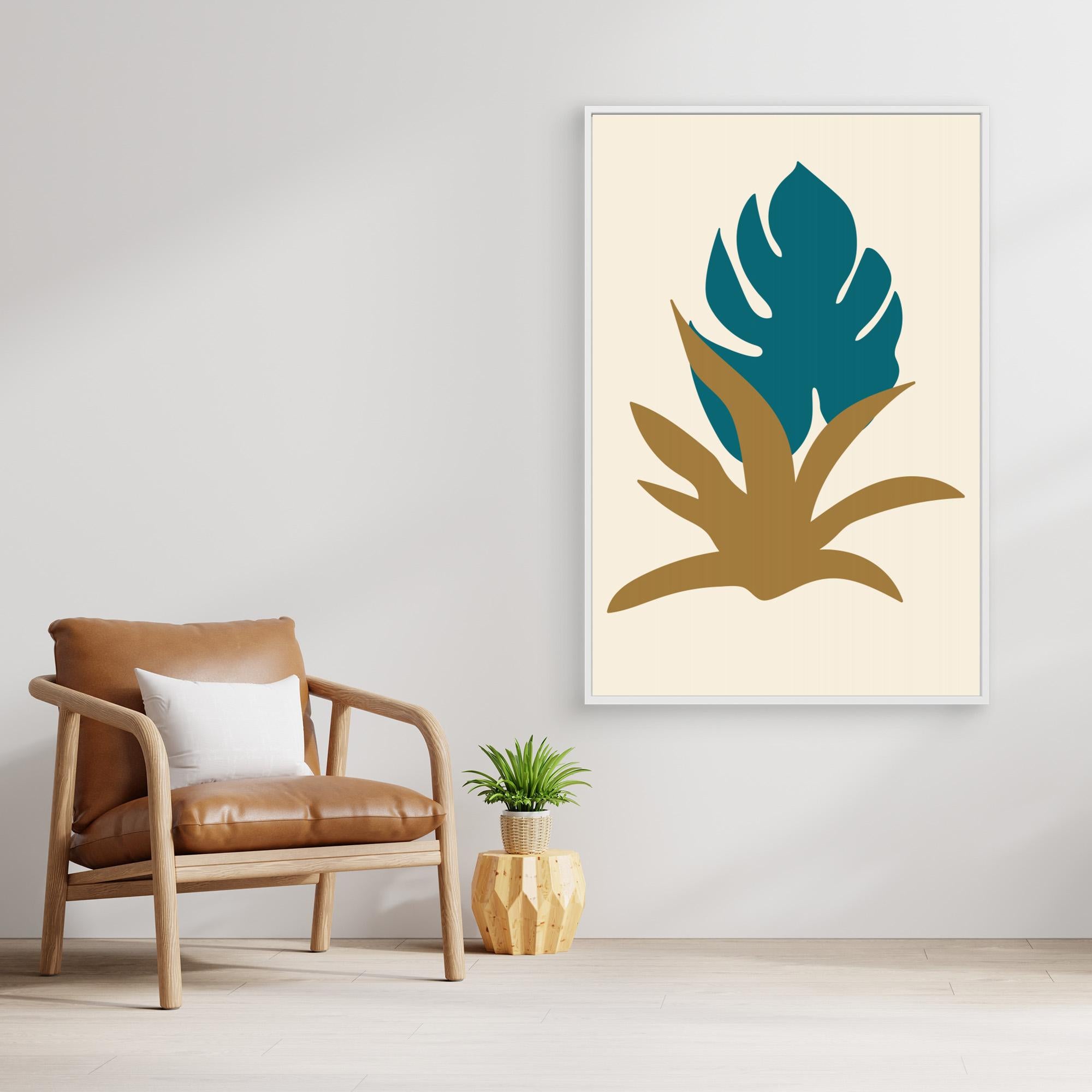Abstract Botanical Boho Leaves 18 by Dina Dankers Canvas