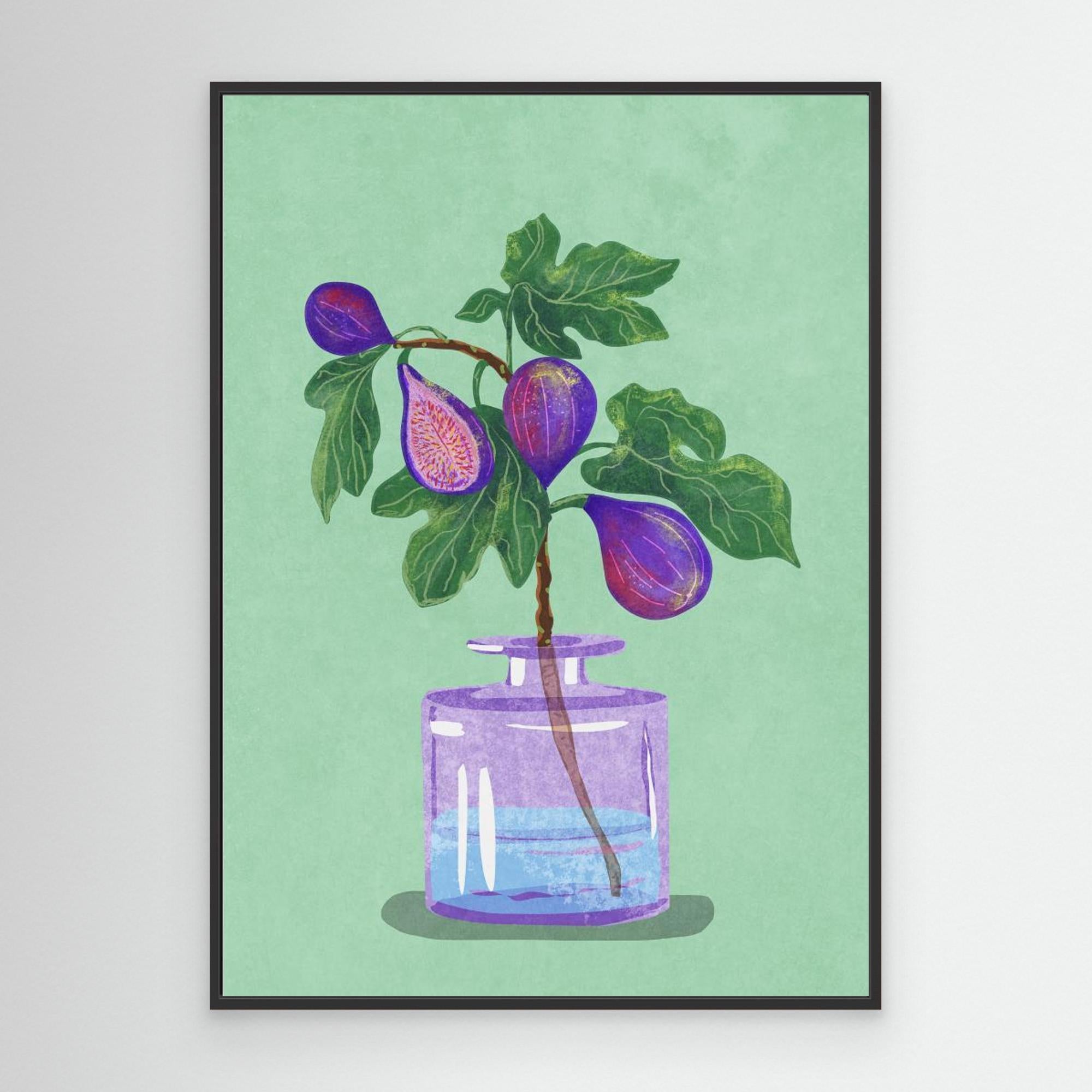 Figs Branch In Vase by Raissa Oltmanns Canvas