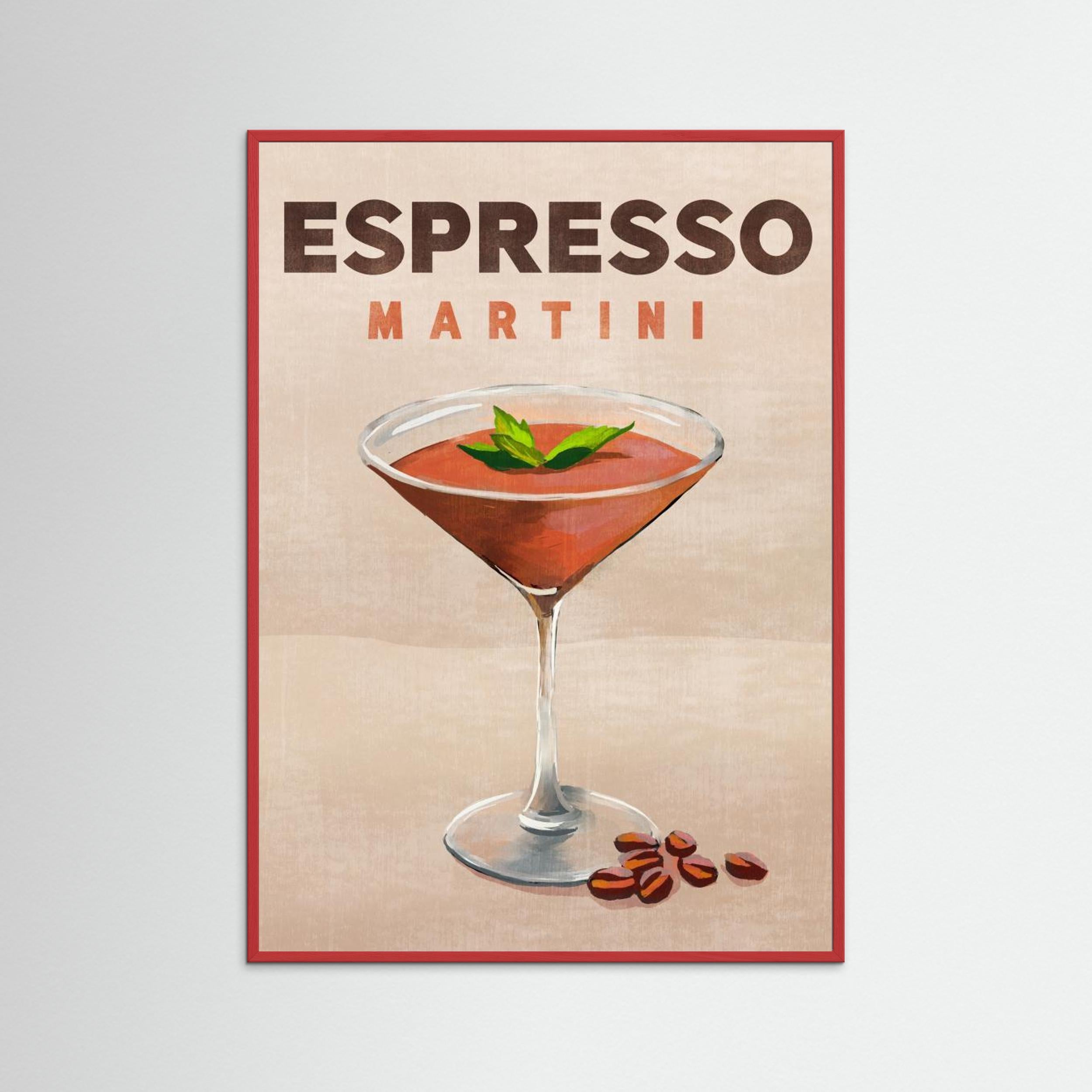 Espresso Martini Cocktail Bar Decor by The Whiskey Ginger Fine Art Paper