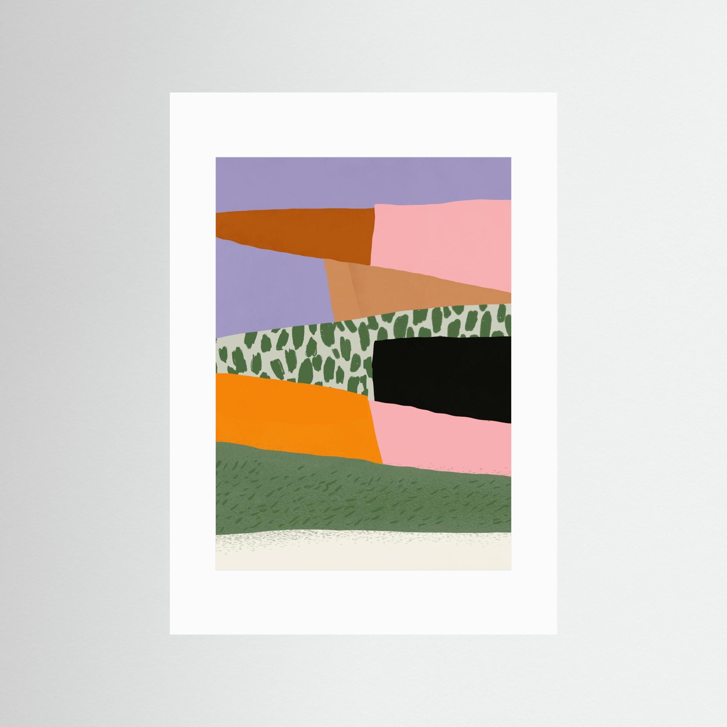 Collage abstract minimalism 02 by Little Dean Fine Art Paper