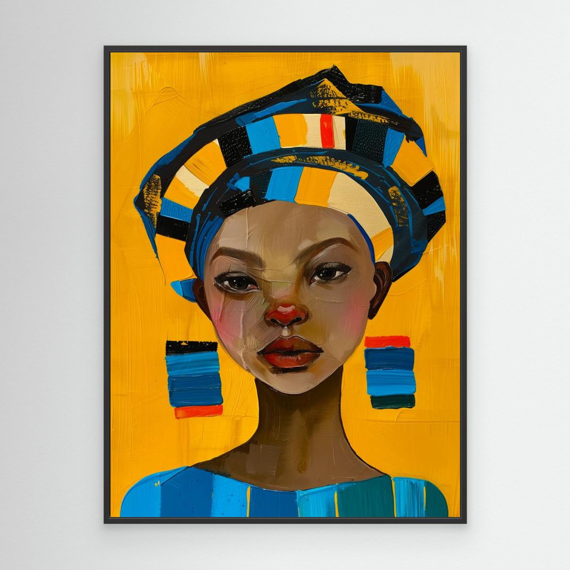 African Beauty By The Frame Gain Canvas
