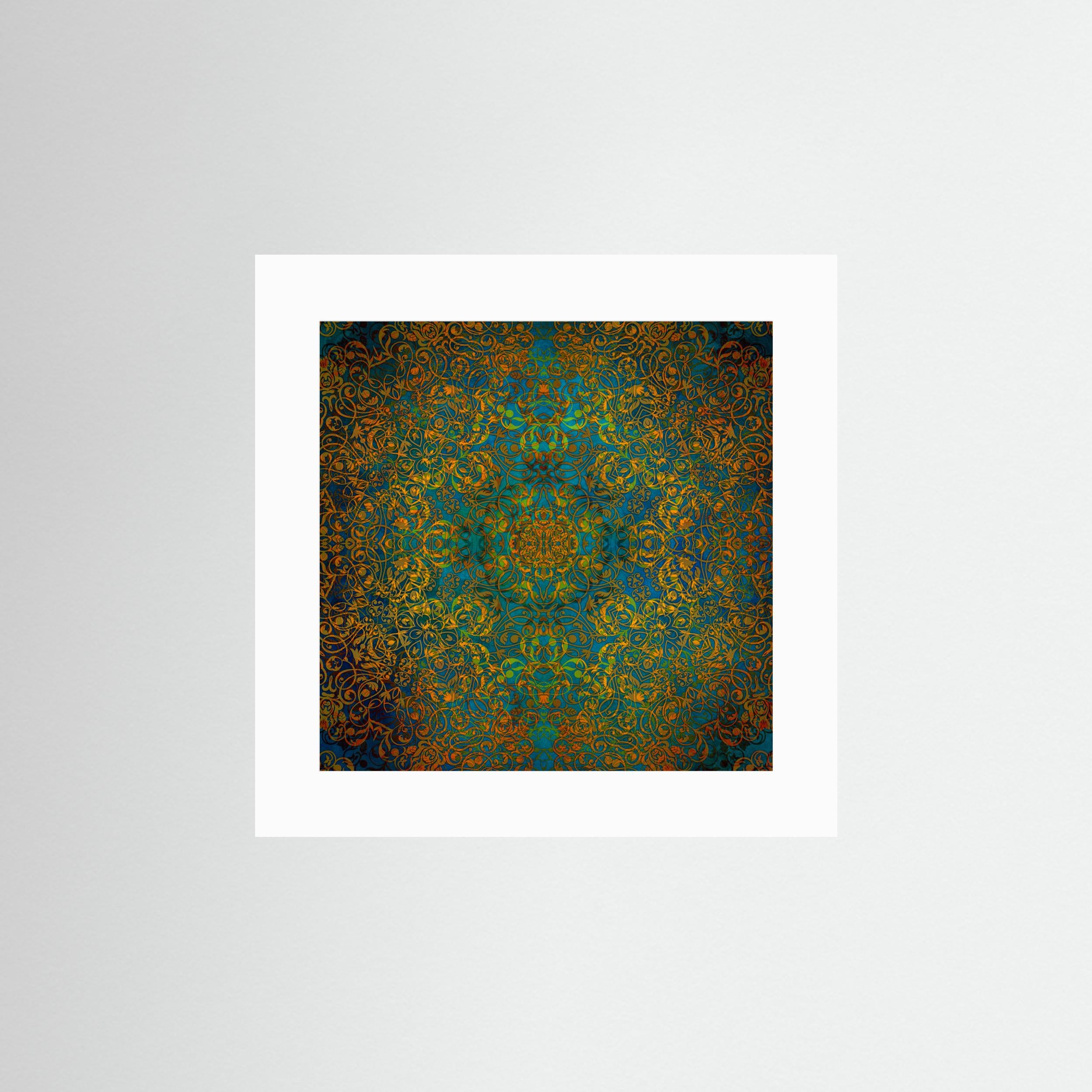 Magic Mandala Abstraction Art (2) by Justyna Jaszke Fine Art Paper