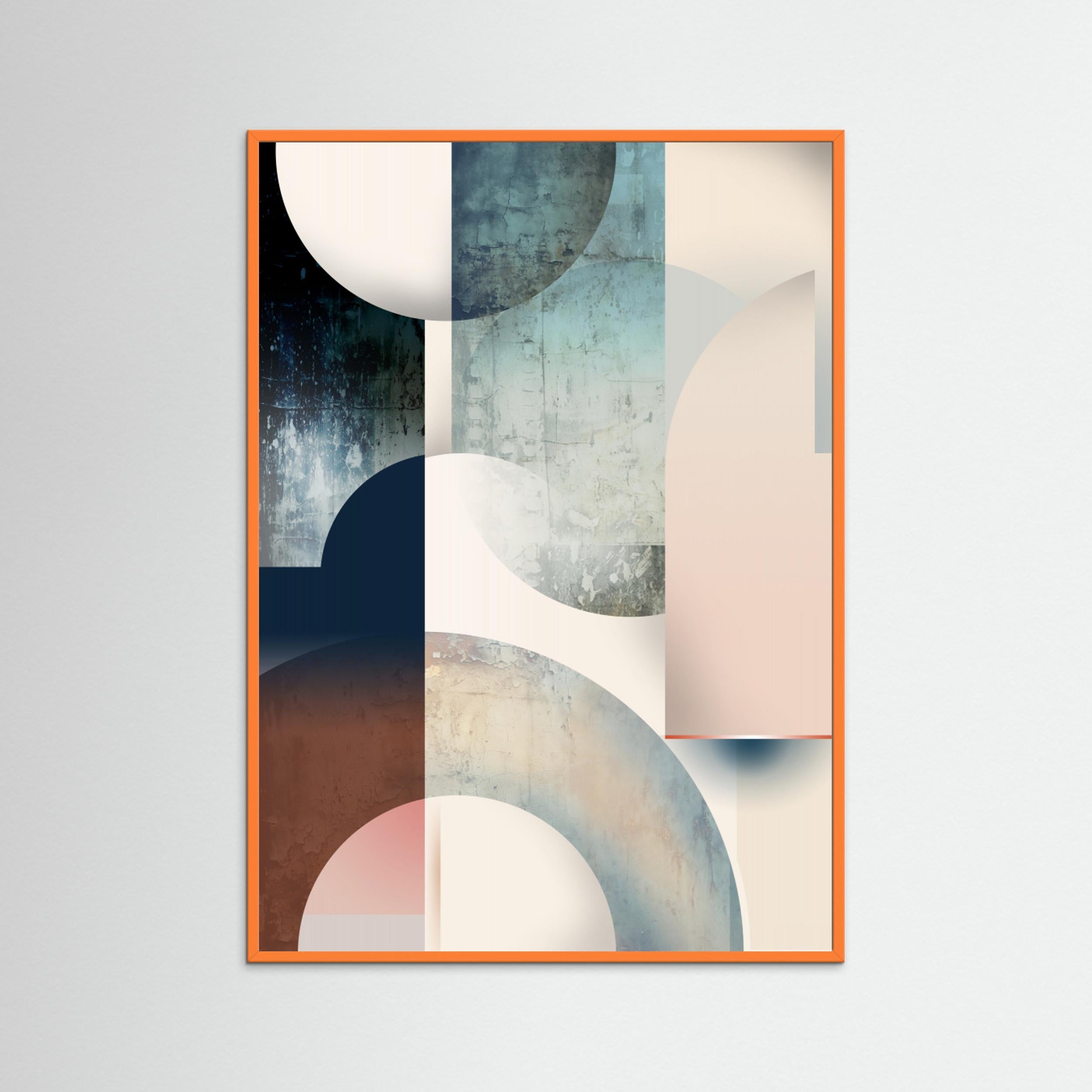 Geometric Vintage Art 03 by Rafal Kulik Fine Art Paper