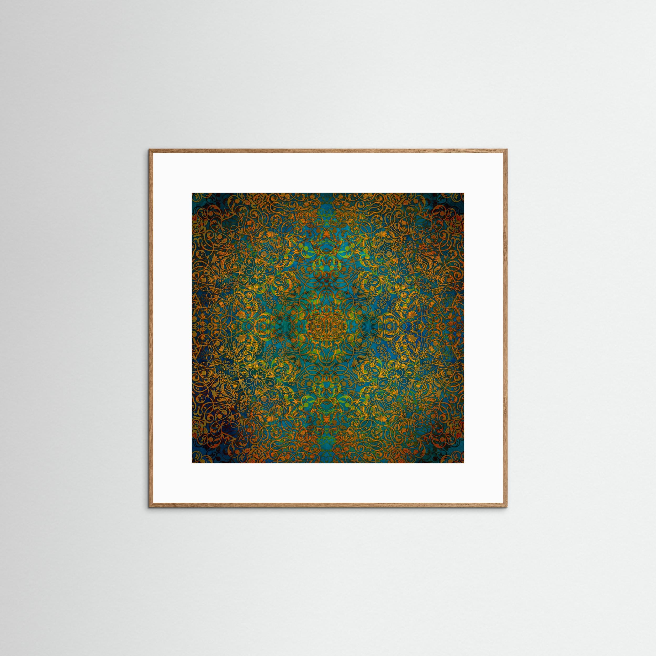 Magic Mandala Abstraction Art (2) by Justyna Jaszke Fine Art Paper