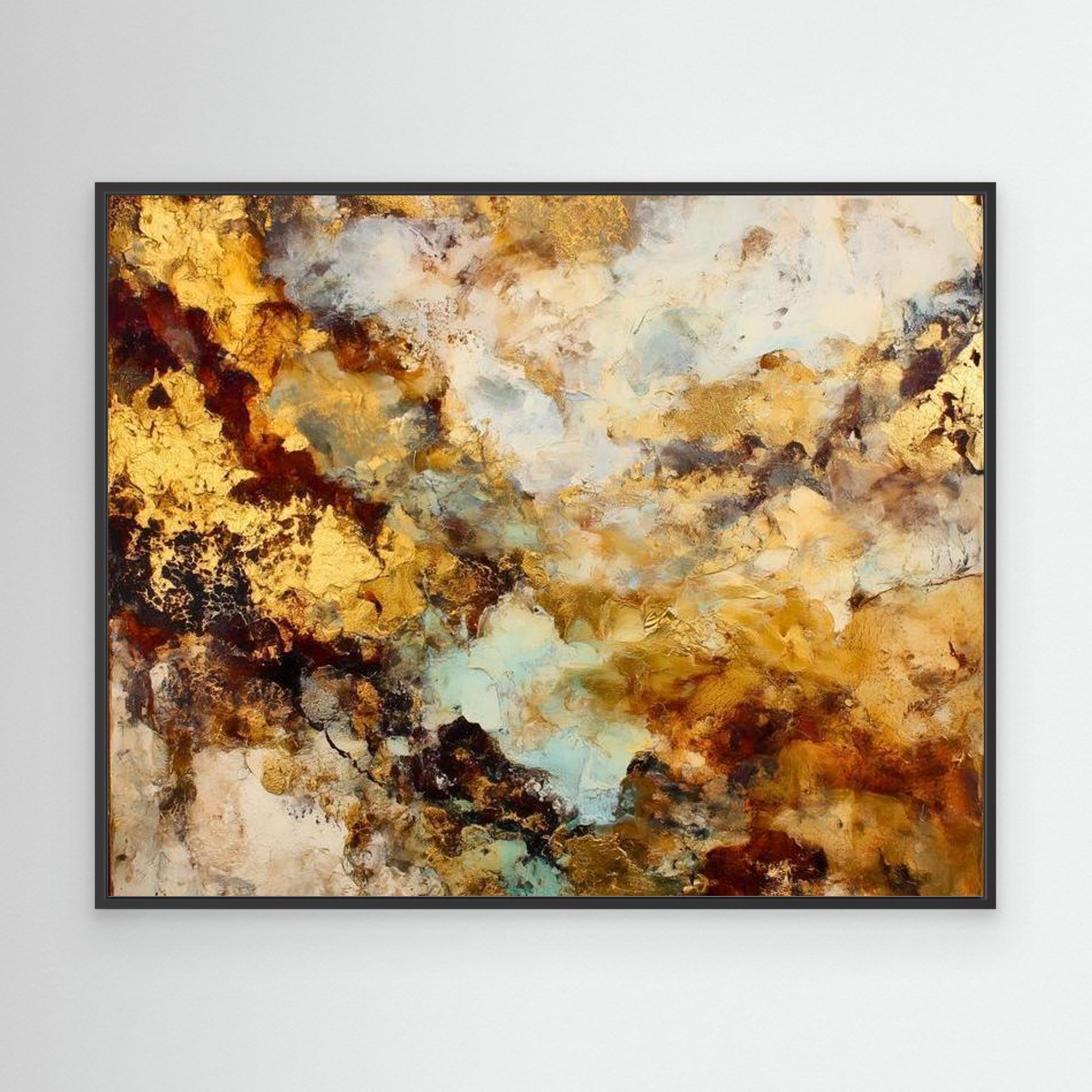 Burning Gold No.1 By Natty Jaxxx The Frame Gain Canvas