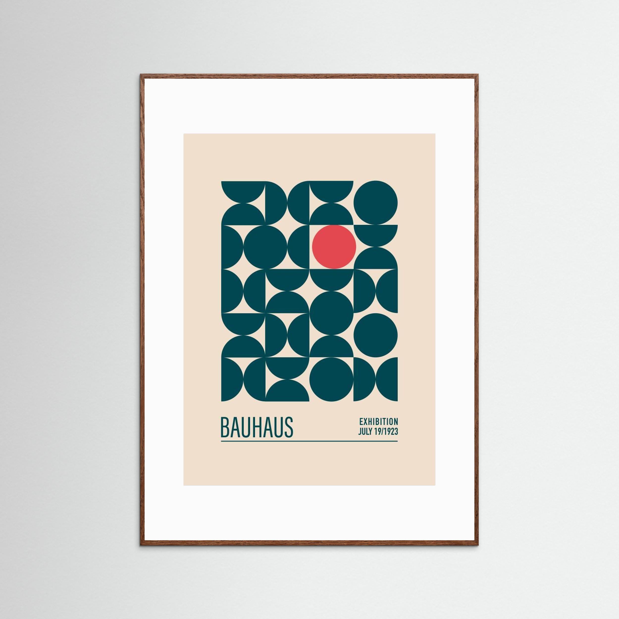 Bauhaus Mavi Kureler by Emel Tunaboylu Fine Art Paper 