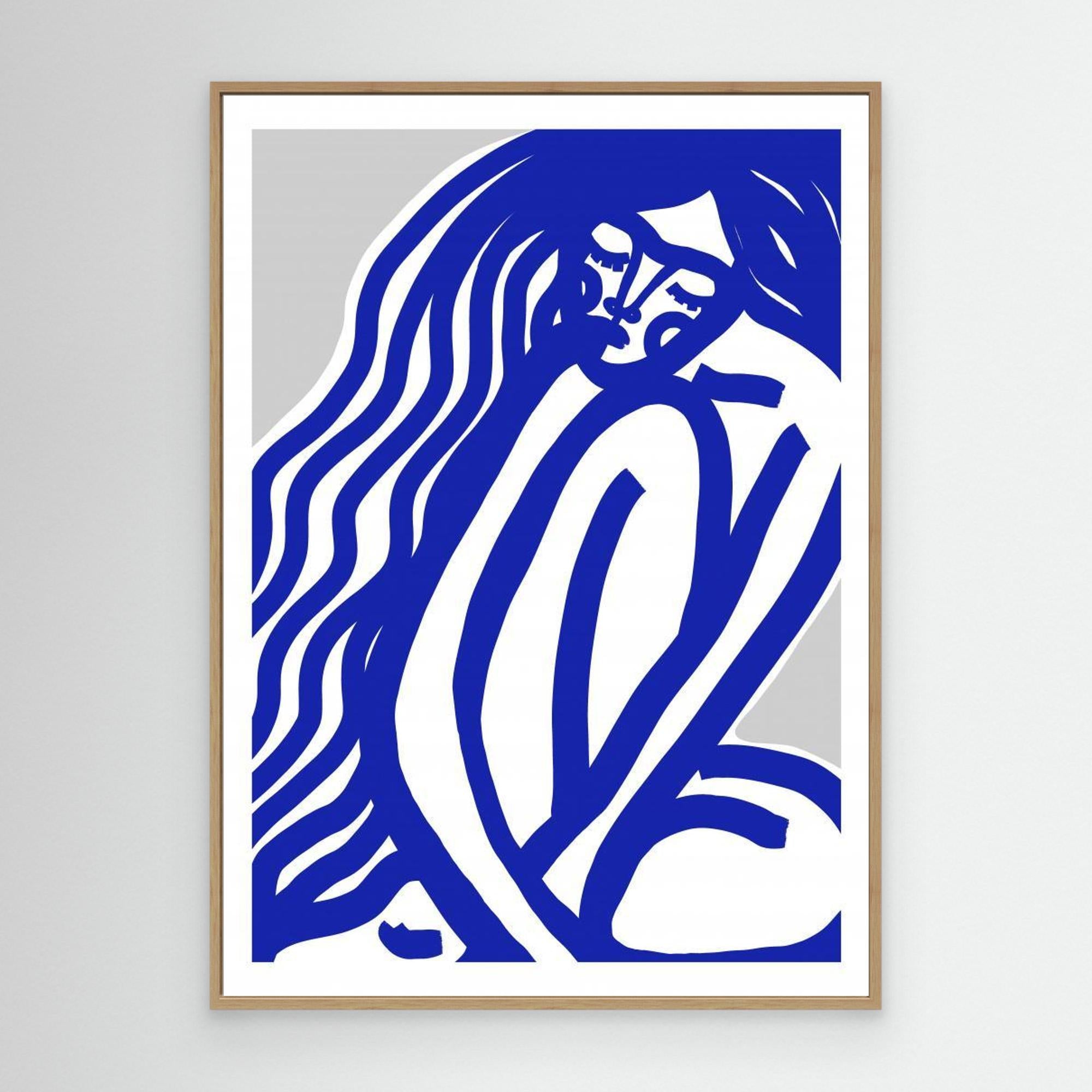 The Silence (Blue) by Treechild Canvas