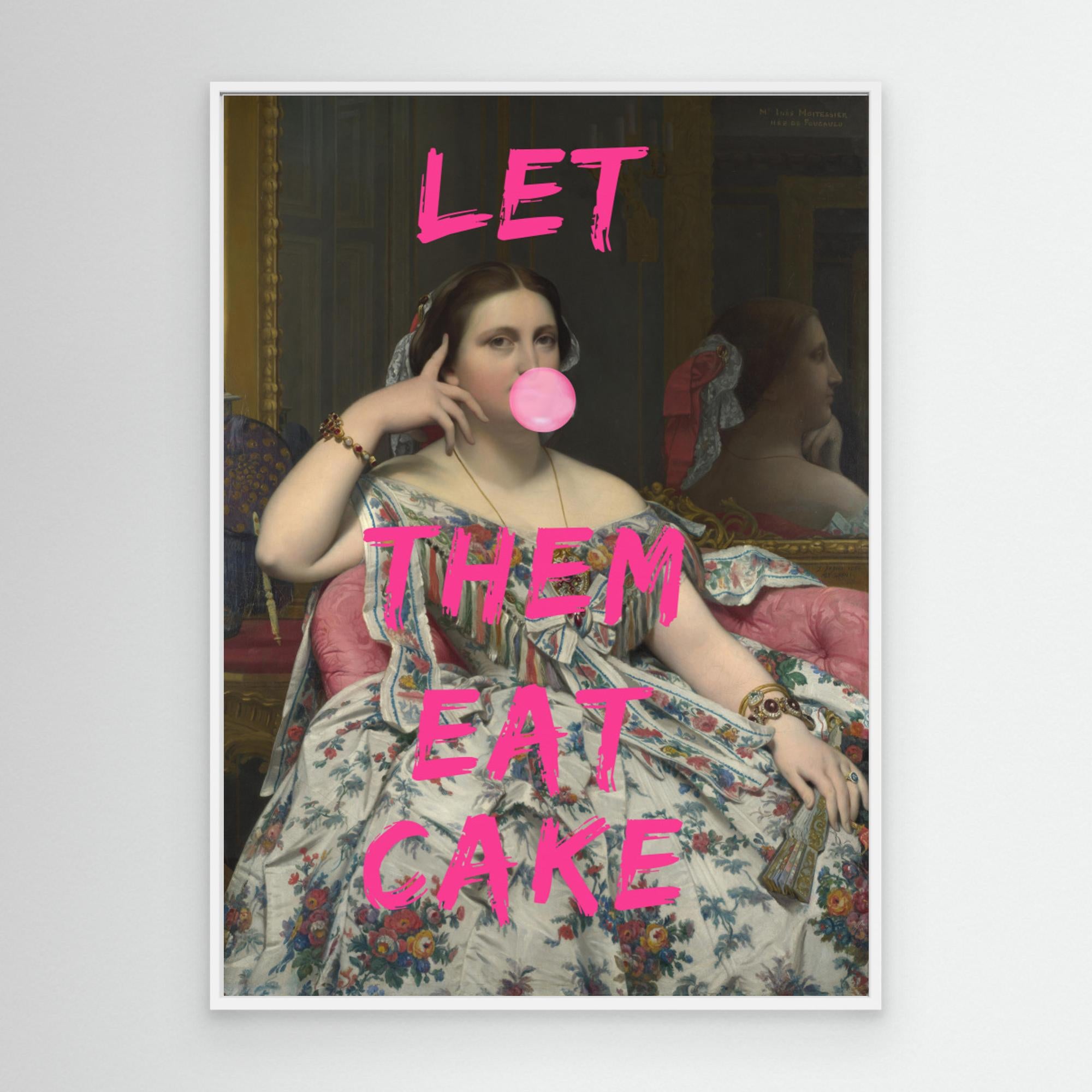 Let Them Eat Cake, Bubble Gum Vintage Portrait by The Art Concept Canvas