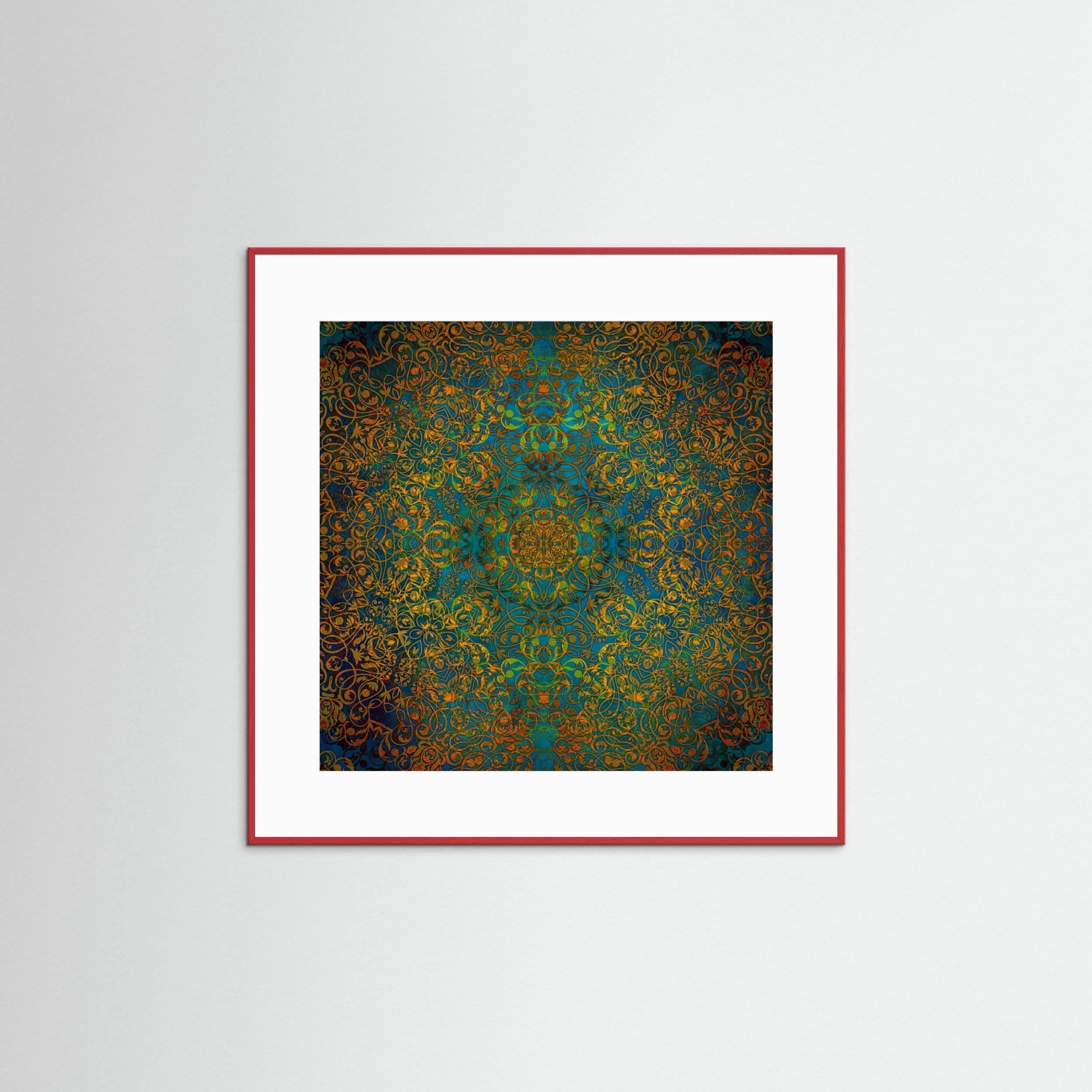 Magic Mandala Abstraction Art (2) by Justyna Jaszke Fine Art Paper