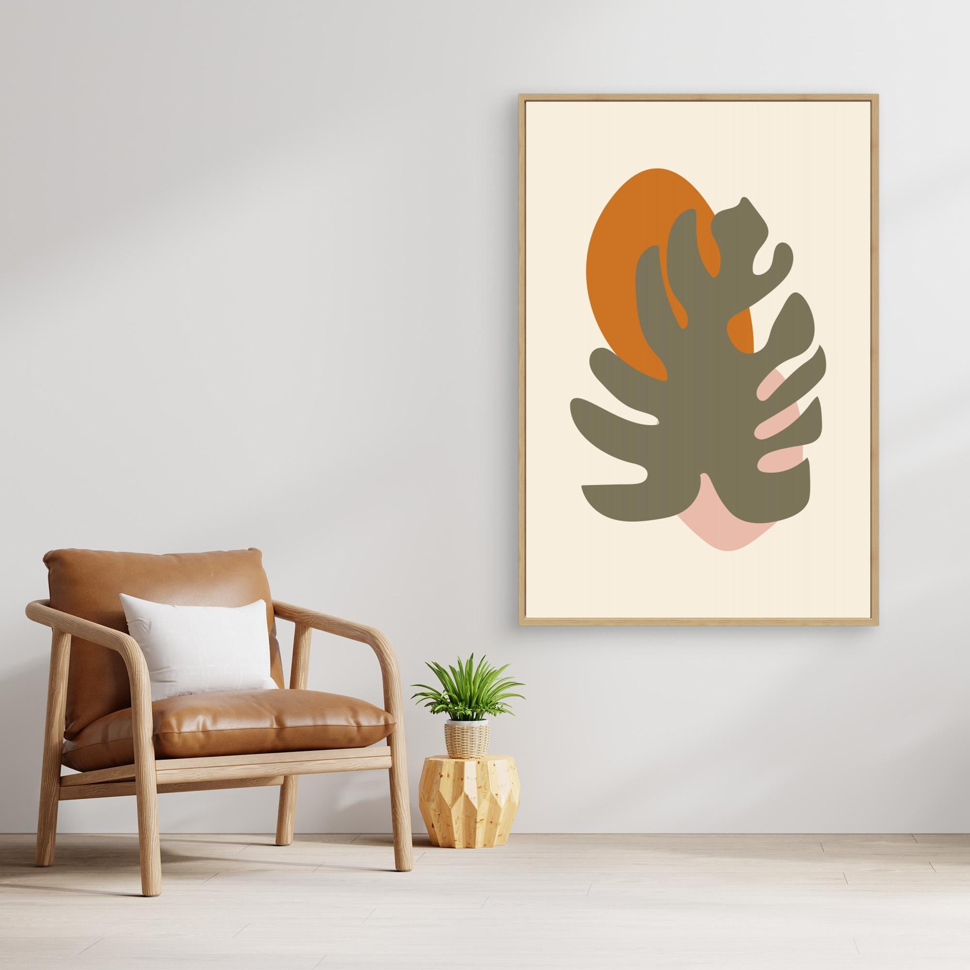 Abstract Botanical Boho Leaves 14 by Dina Dankers Canvas