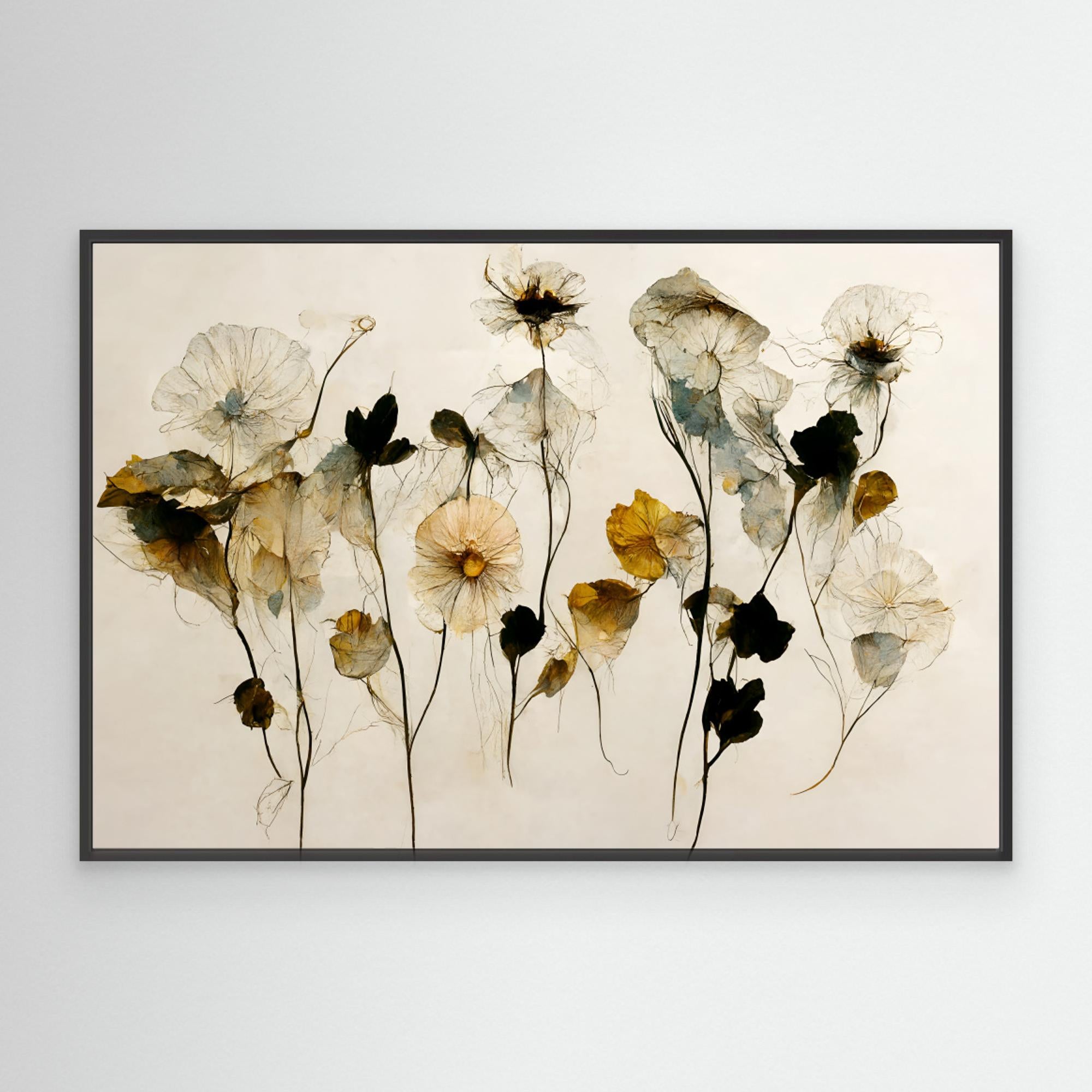 Beautiful Dry Flowers by Treechild Canvas