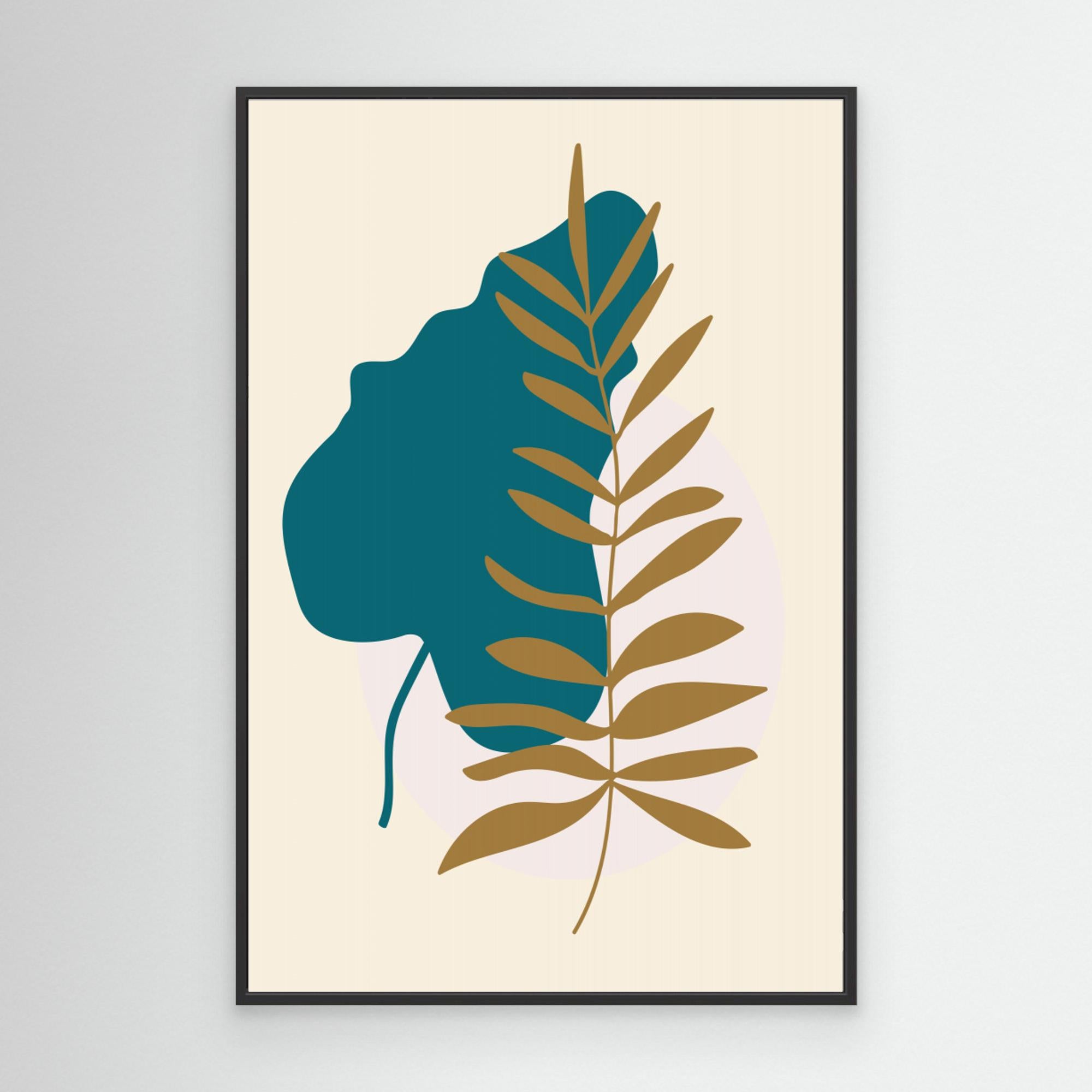 Abstract Botanical Boho Leaves 16 by Dina Dankers Canvas