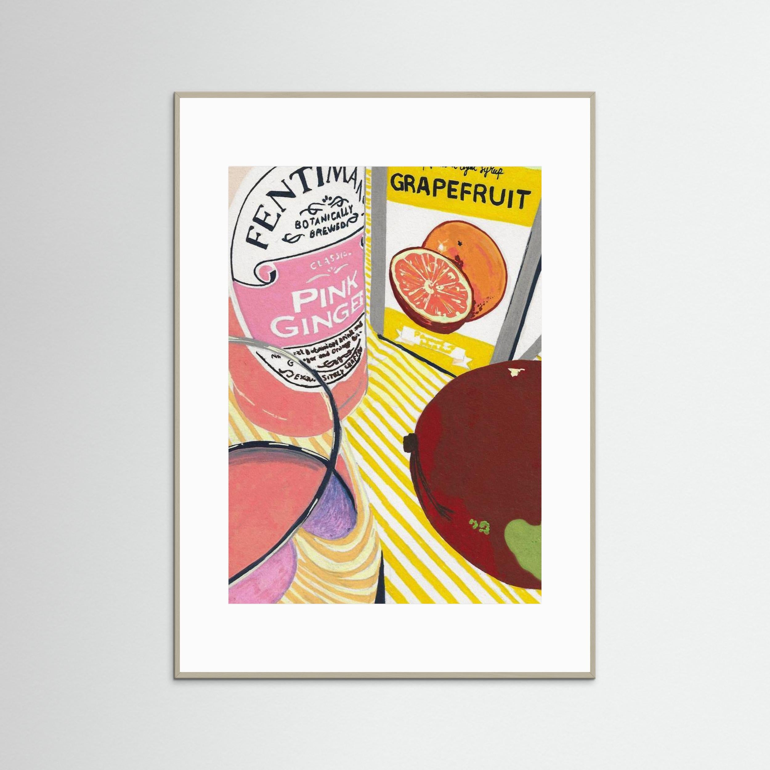 Fentimans Pink Ginger by Studio Mandariini Fine Art Paper 