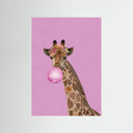 Giraffe pink bubblegum by Sarah Manovski Fine Art Paper