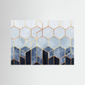 Soft Blue Hexagons by Elisabeth Fredriksson Fine Art Paper