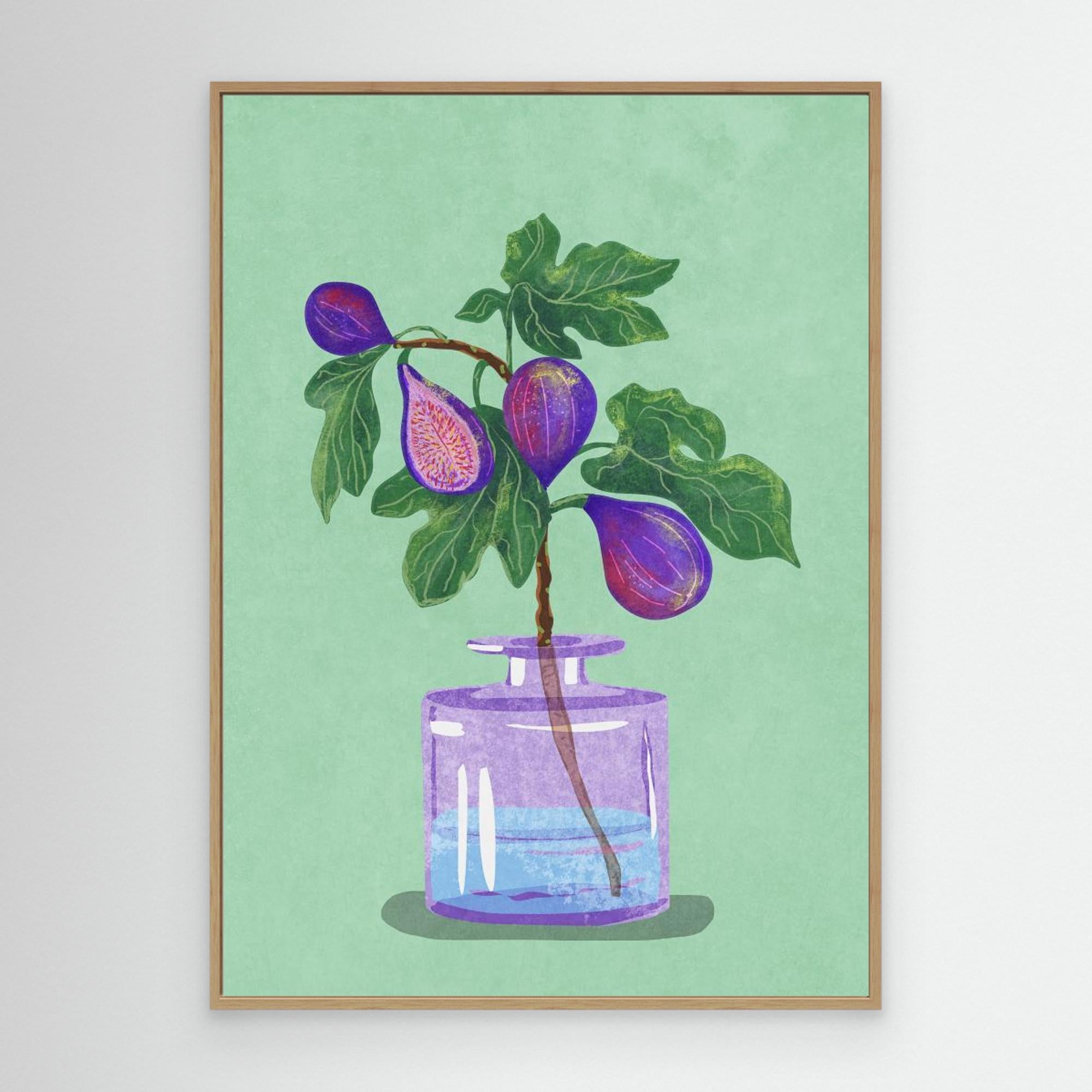 Figs Branch In Vase by Raissa Oltmanns Canvas