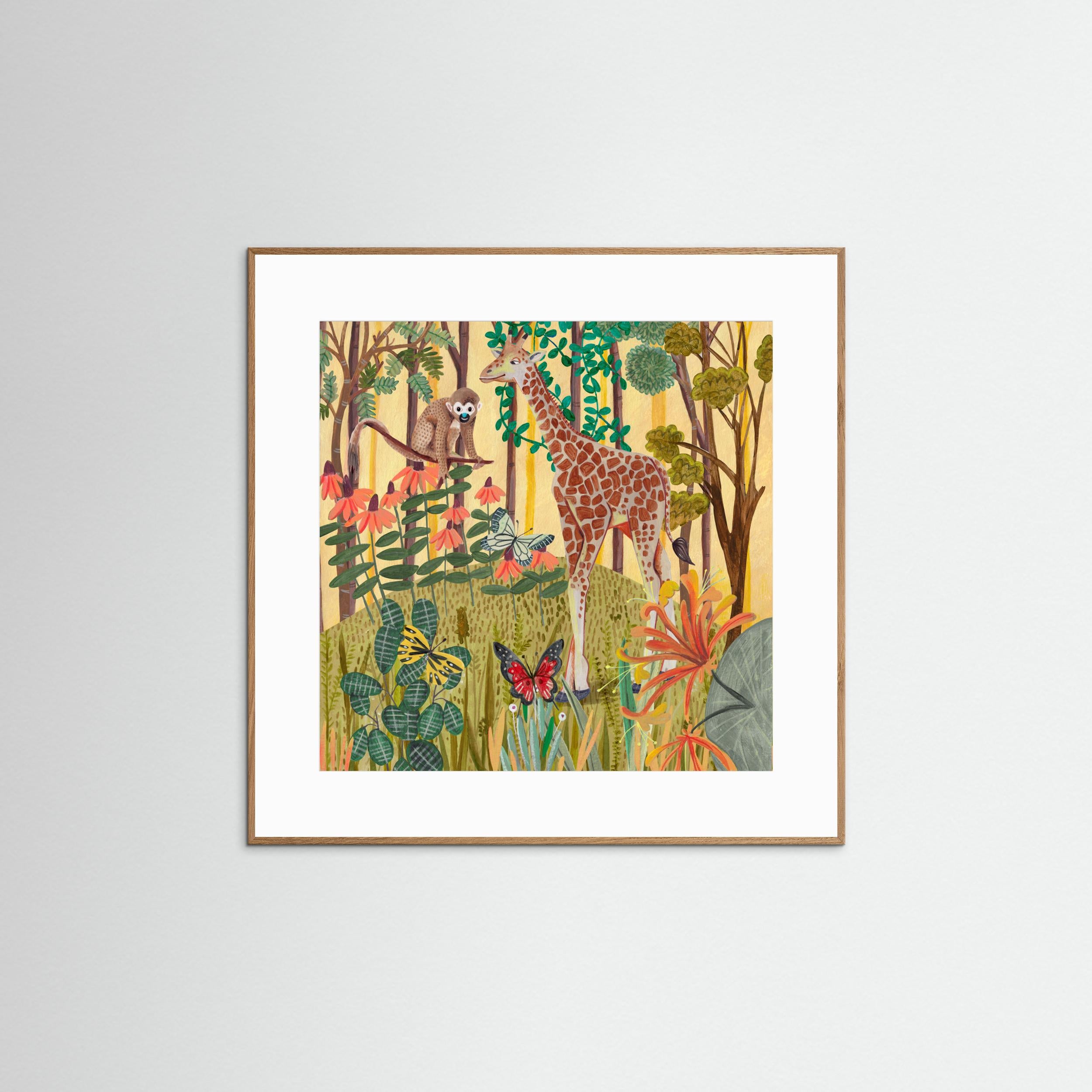 Giraffe in nature by Caroline Bonne Müller Fine Art Paper