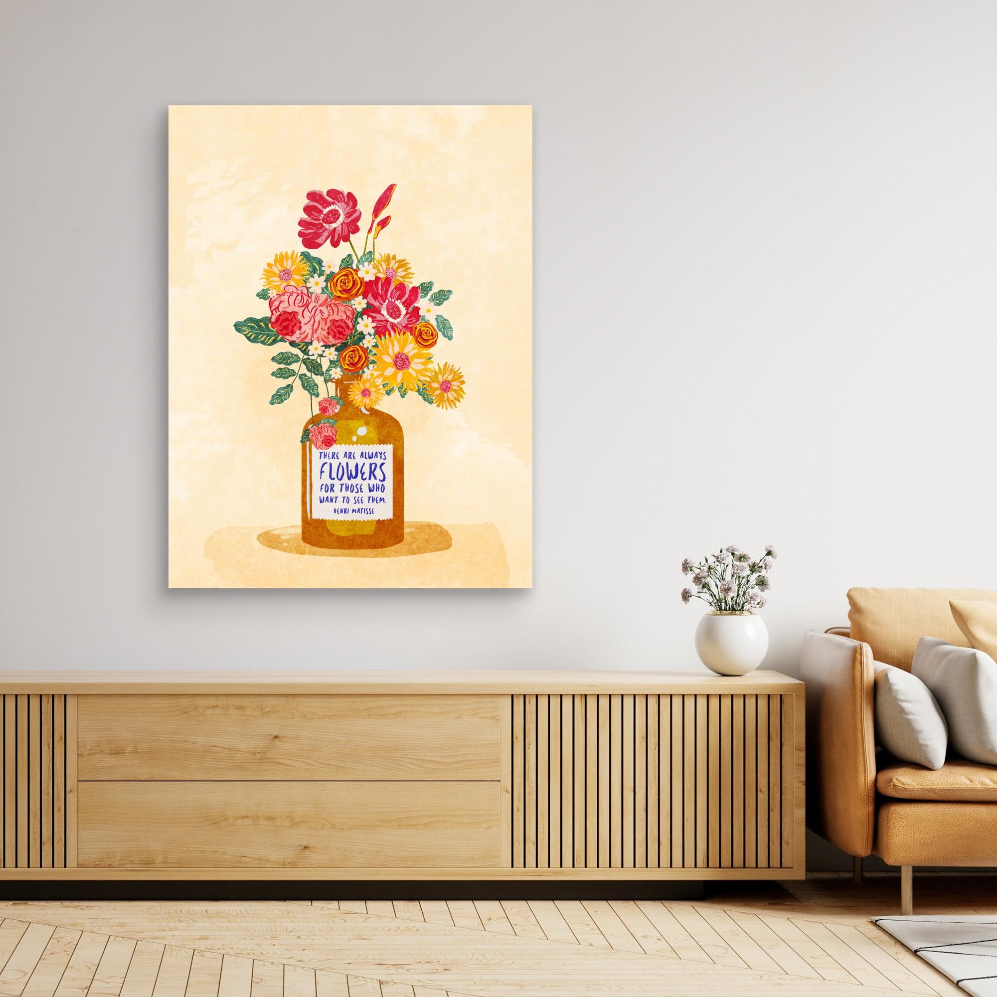 Always flowers by Raissa Oltmanns Canvas