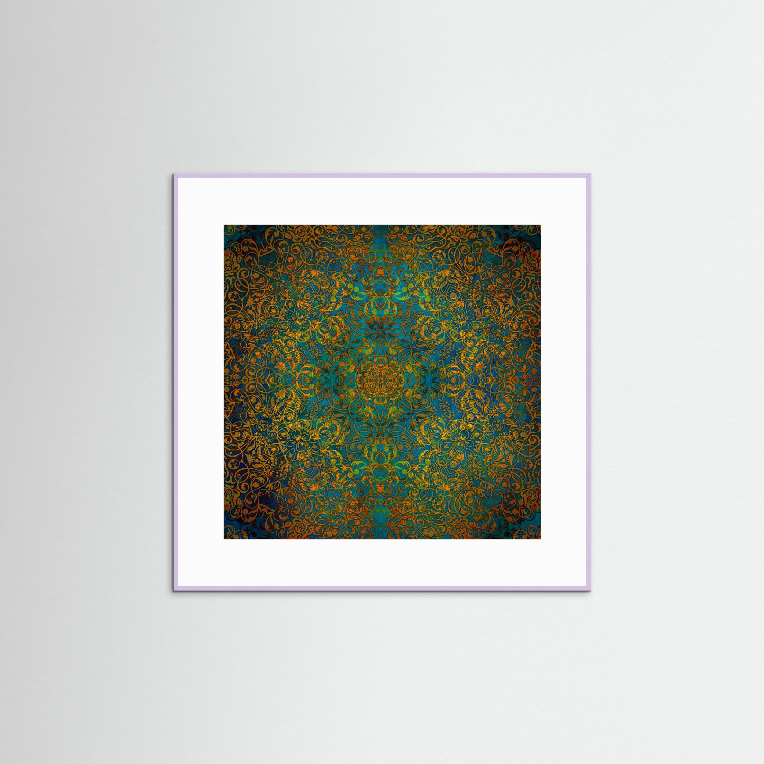 Magic Mandala Abstraction Art (2) by Justyna Jaszke Fine Art Paper