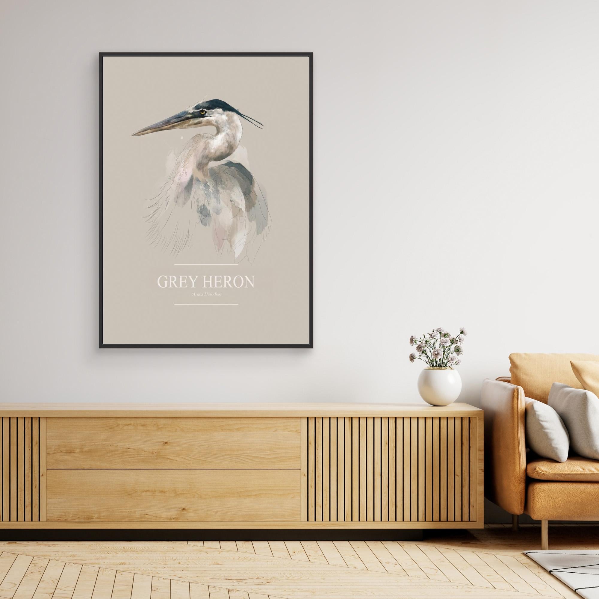 Grey Heron by Gabriella Roberg Canvas