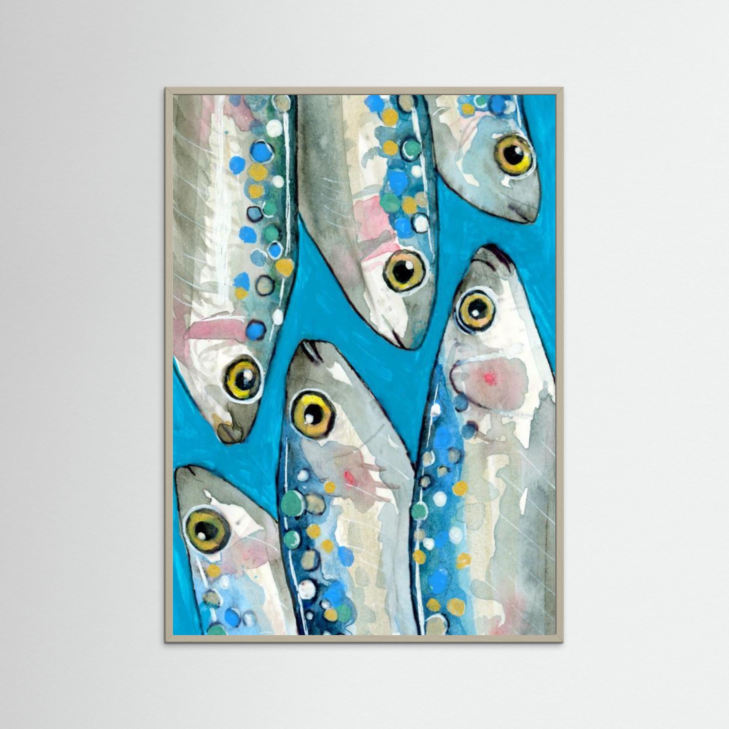 Fishes by Petra Lizde Fine Art Paper 