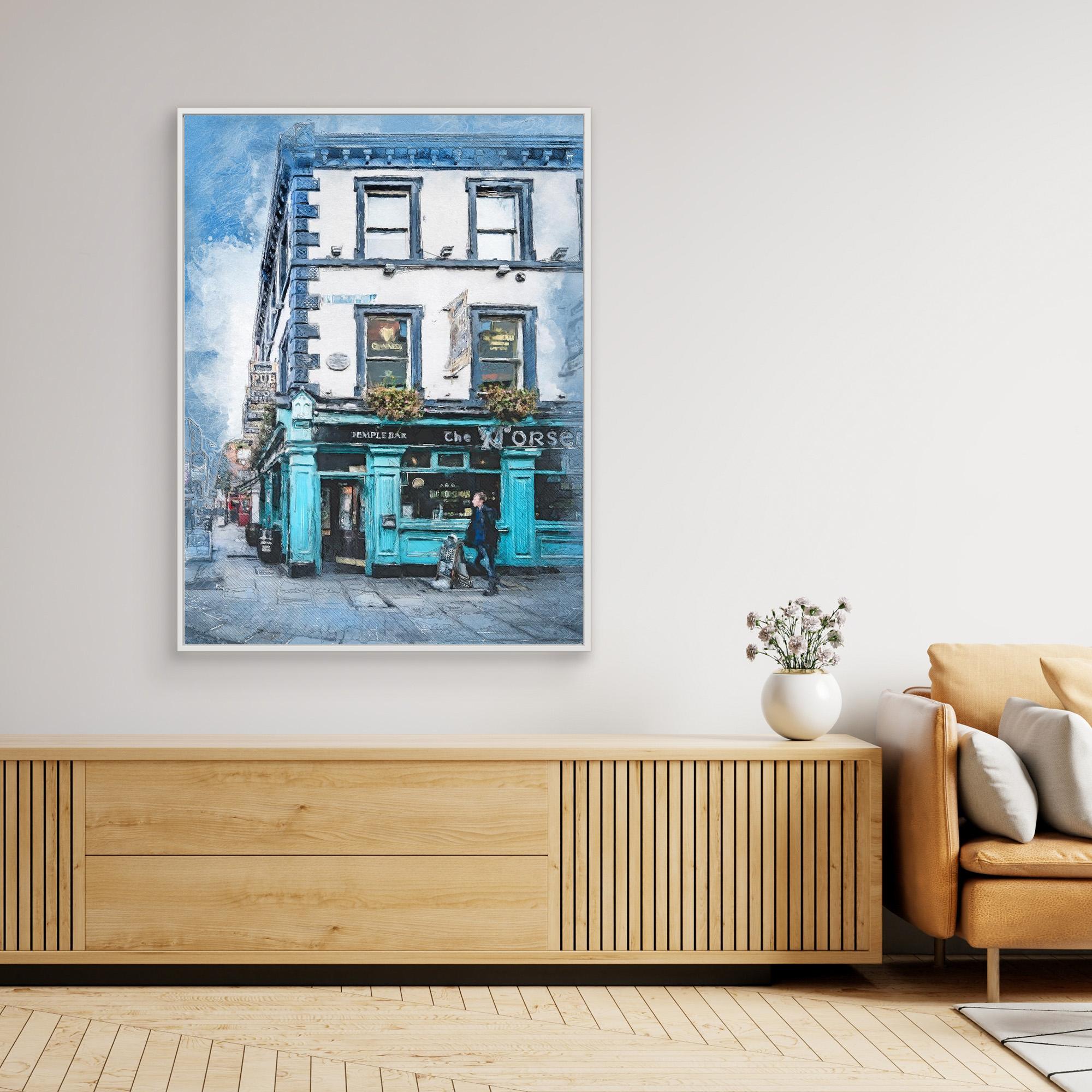 Dublin City Watercolor Art Ireland (17) by Justyna Jaszke