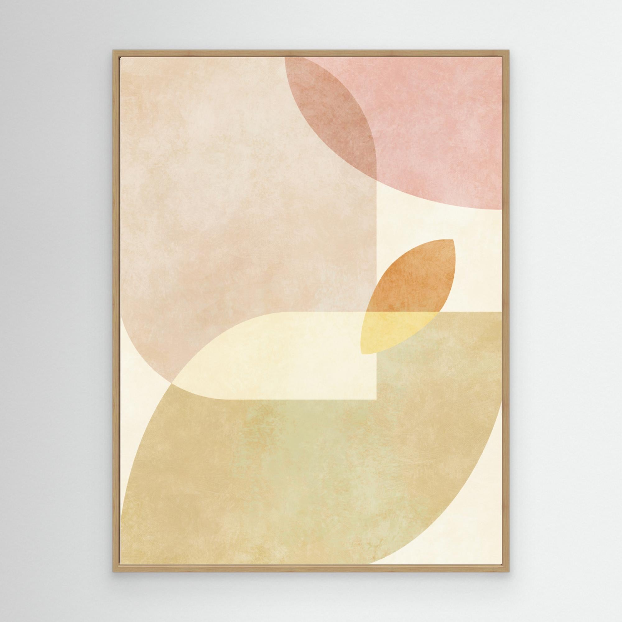 Aqua Shapes1 Kopie by Ana Rut Bre Canvas