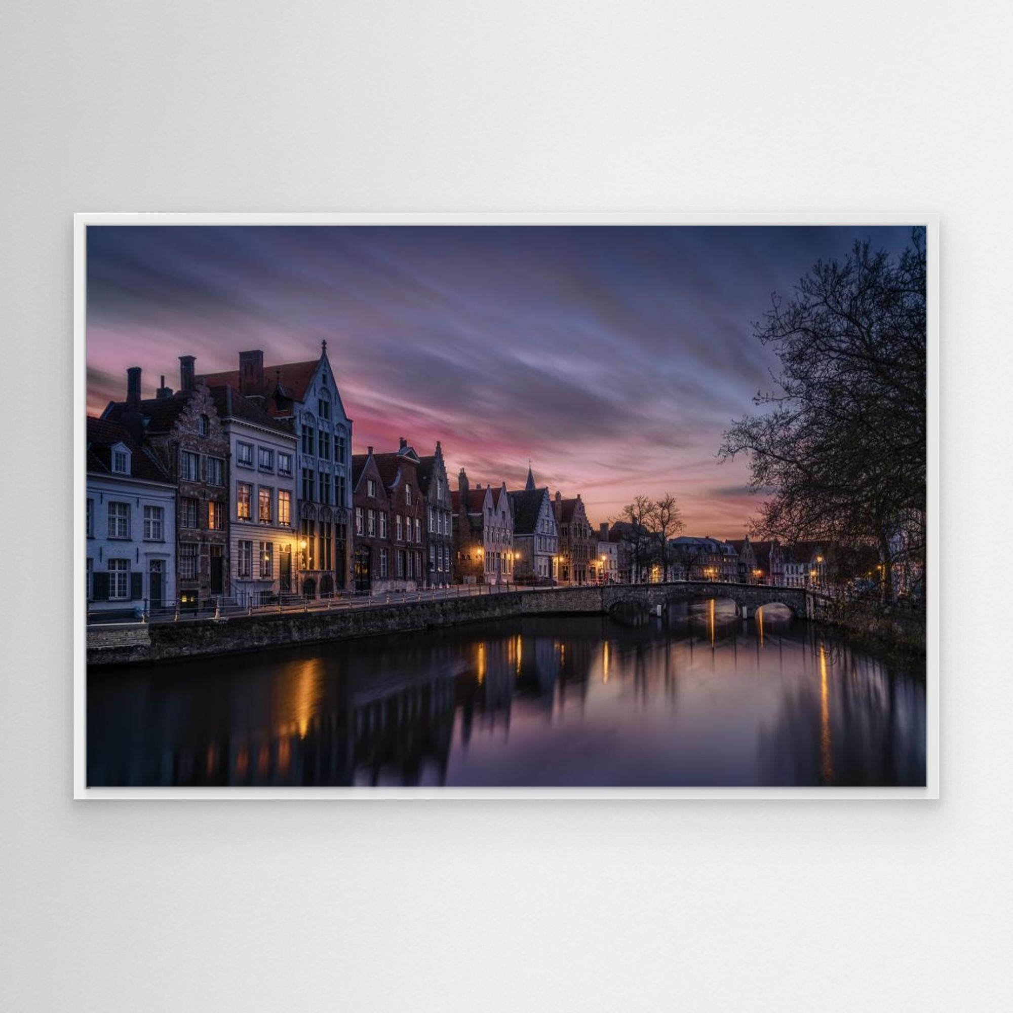 Bruges at sunset by Antoni Figueras Canvas