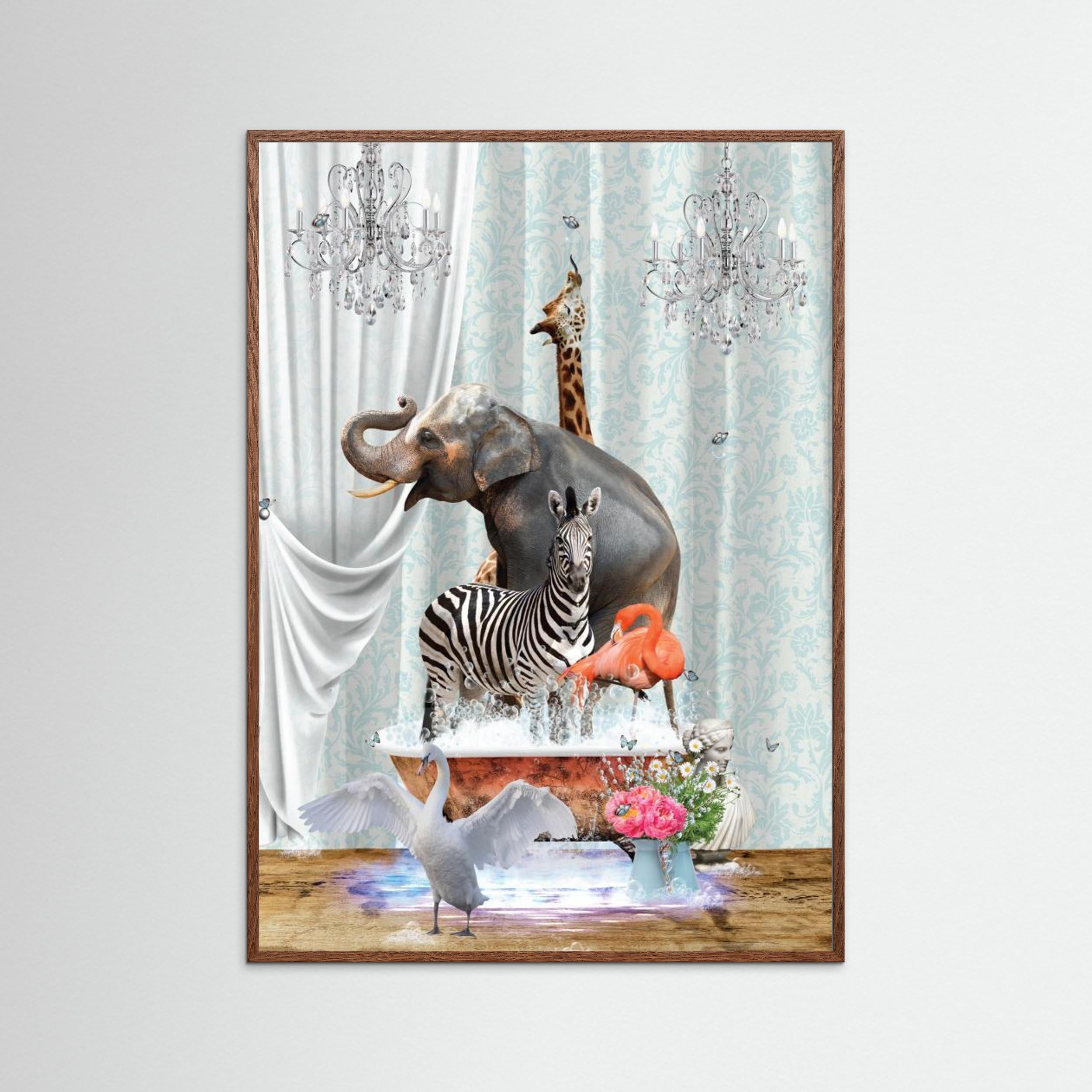 Family Time &amp; Bubbles by Sue Skellern Fine Art Paper 